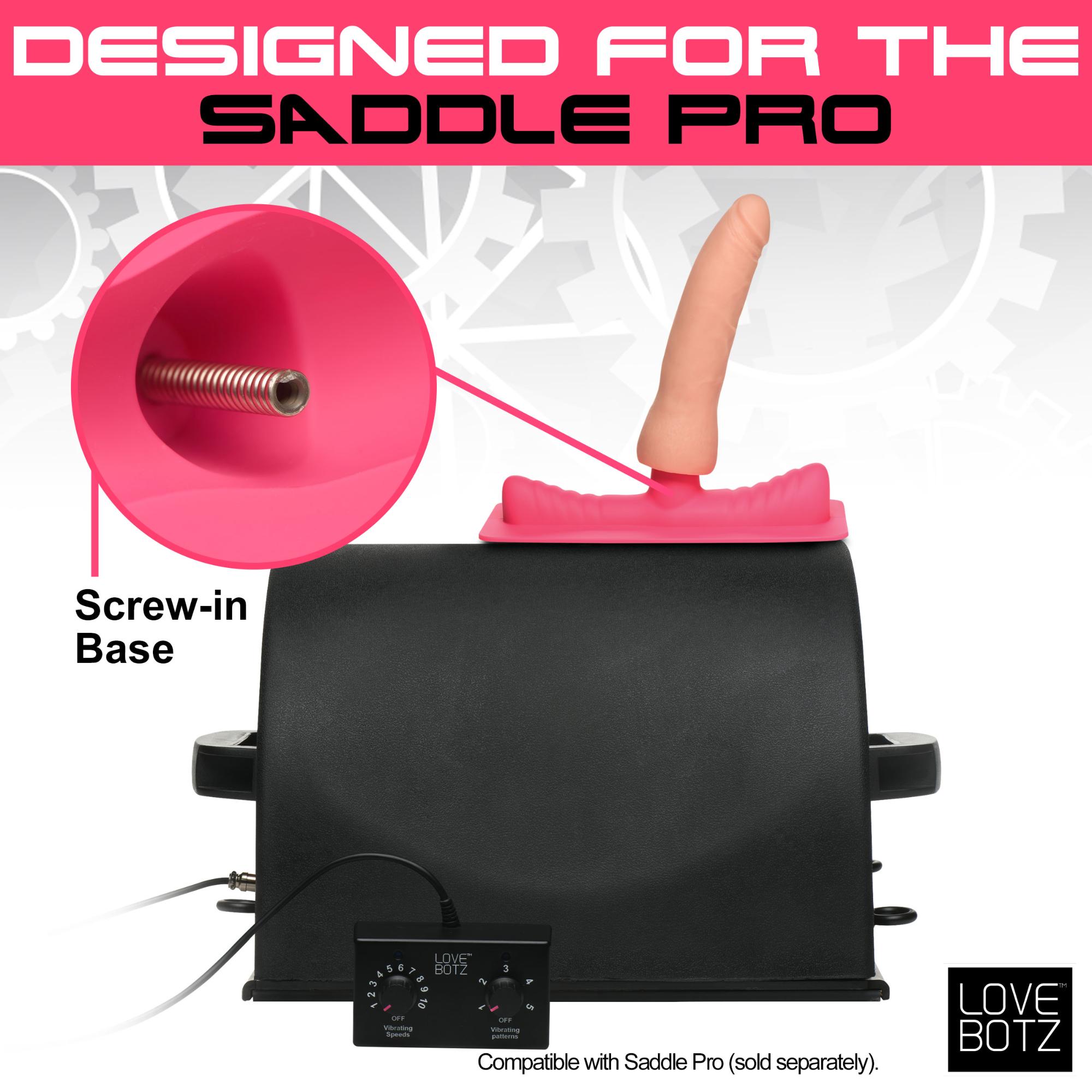 LoveBotz Saddle Adapter with Silicone Dildo