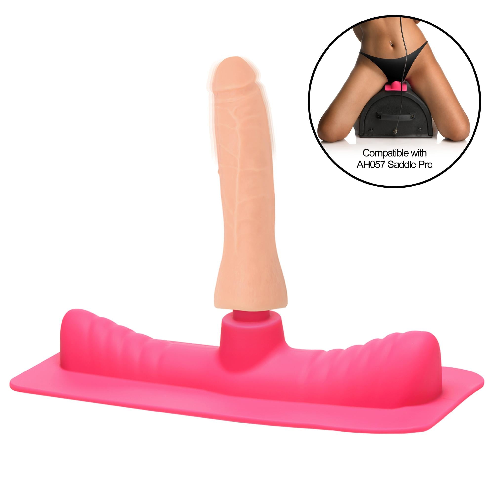 LoveBotz Saddle Adapter with Silicone Dildo