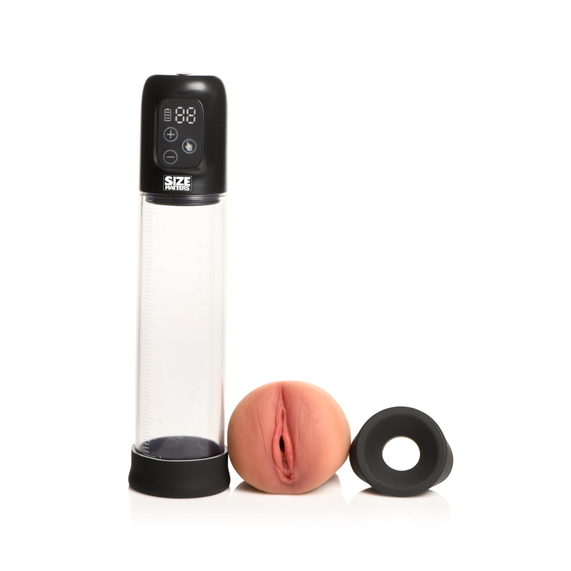 Size Matters 5X Rechargeable Sucking Penis Pump with Attachments