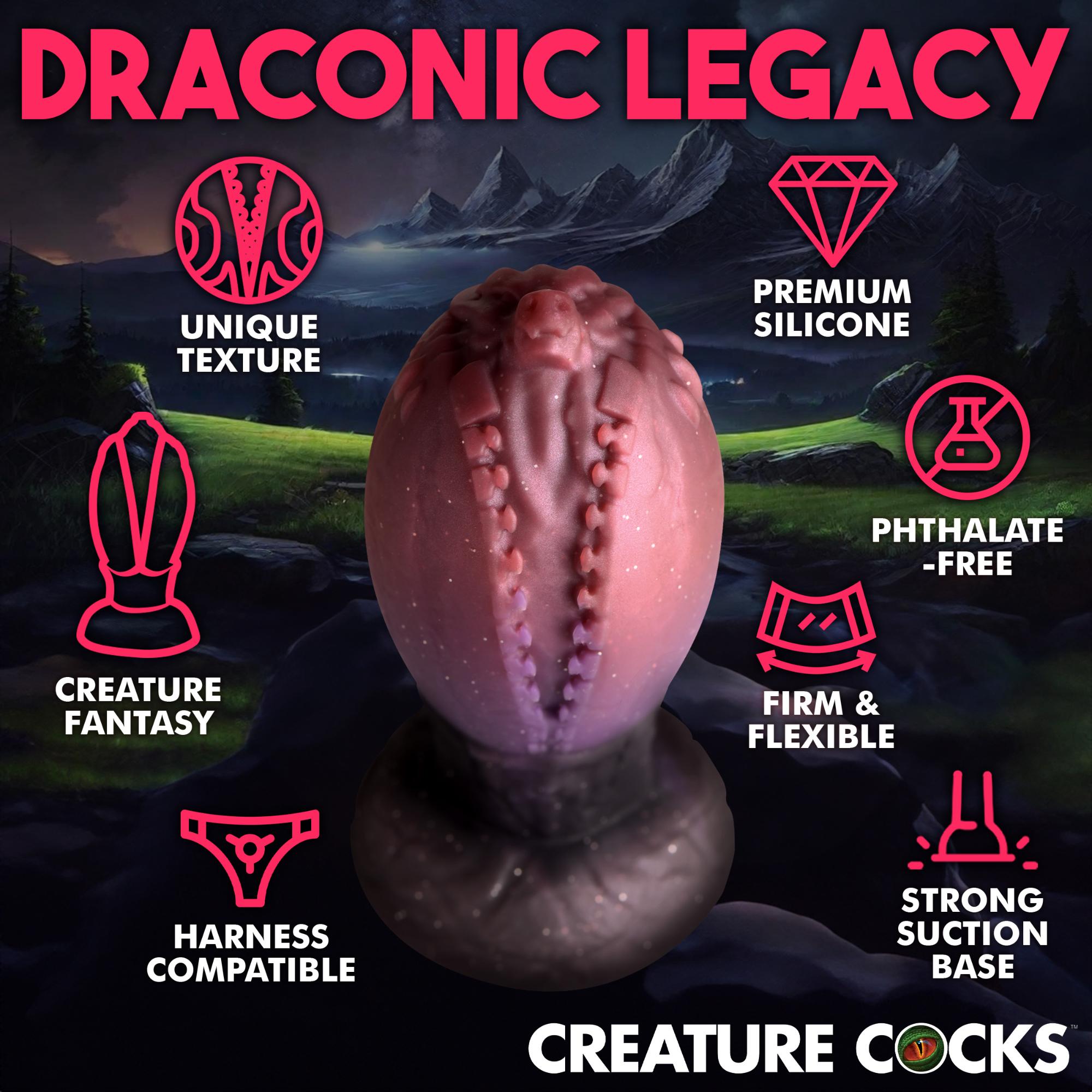 Creature Cocks Dragon Hatch Silicone Egg - XLarge