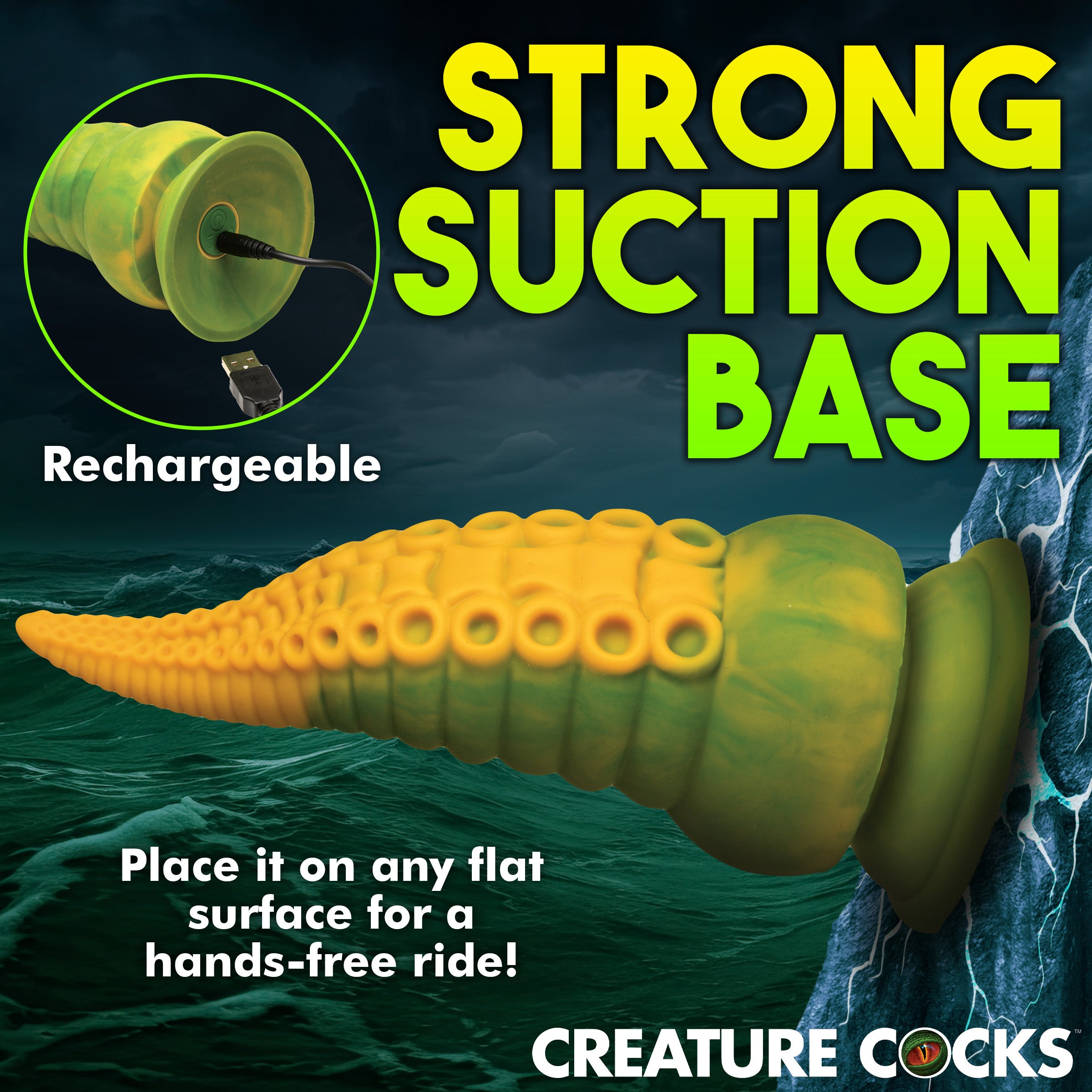 Creature Cocks Monstropus 2.0 Vibrating Tentacle Rechargeable Silicone Dildo