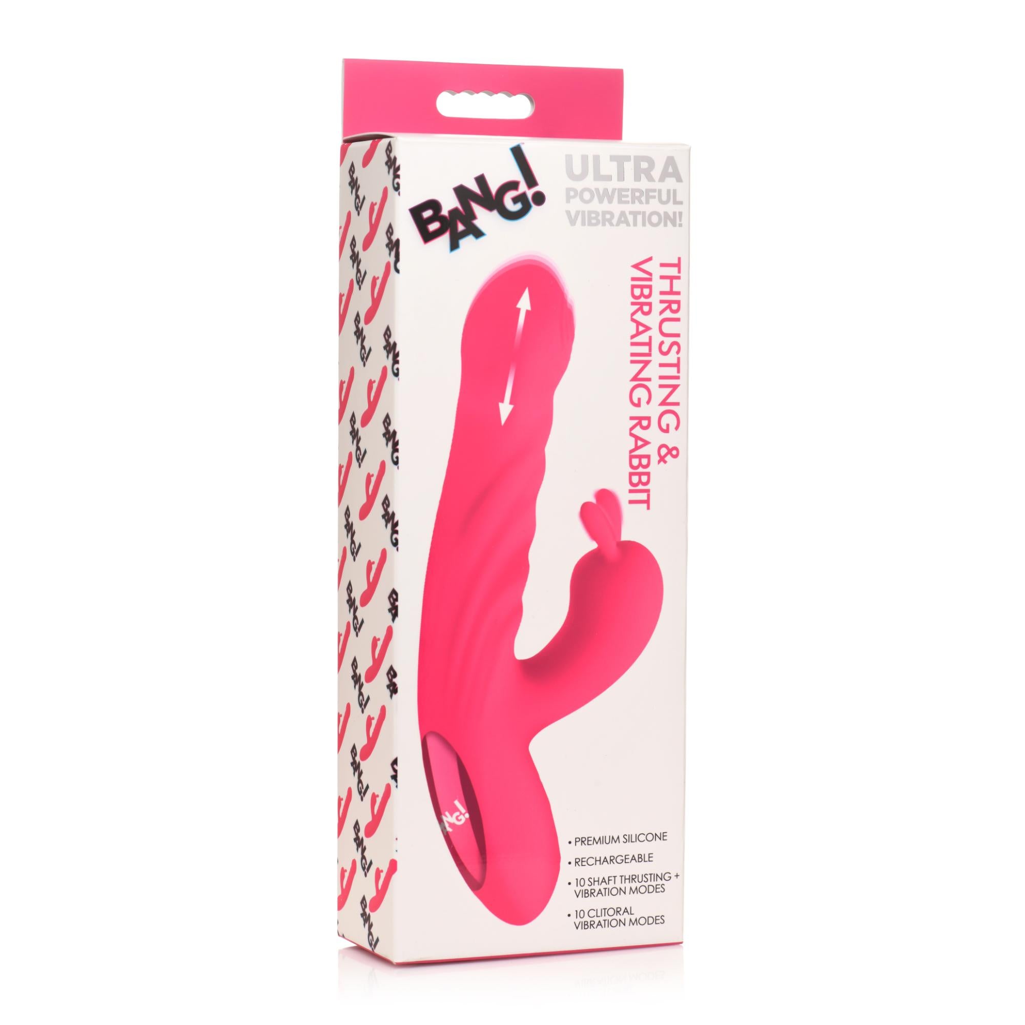 Bang! Thrusting & Vibrating Rechargeable Silicone Rabbit Vibrator