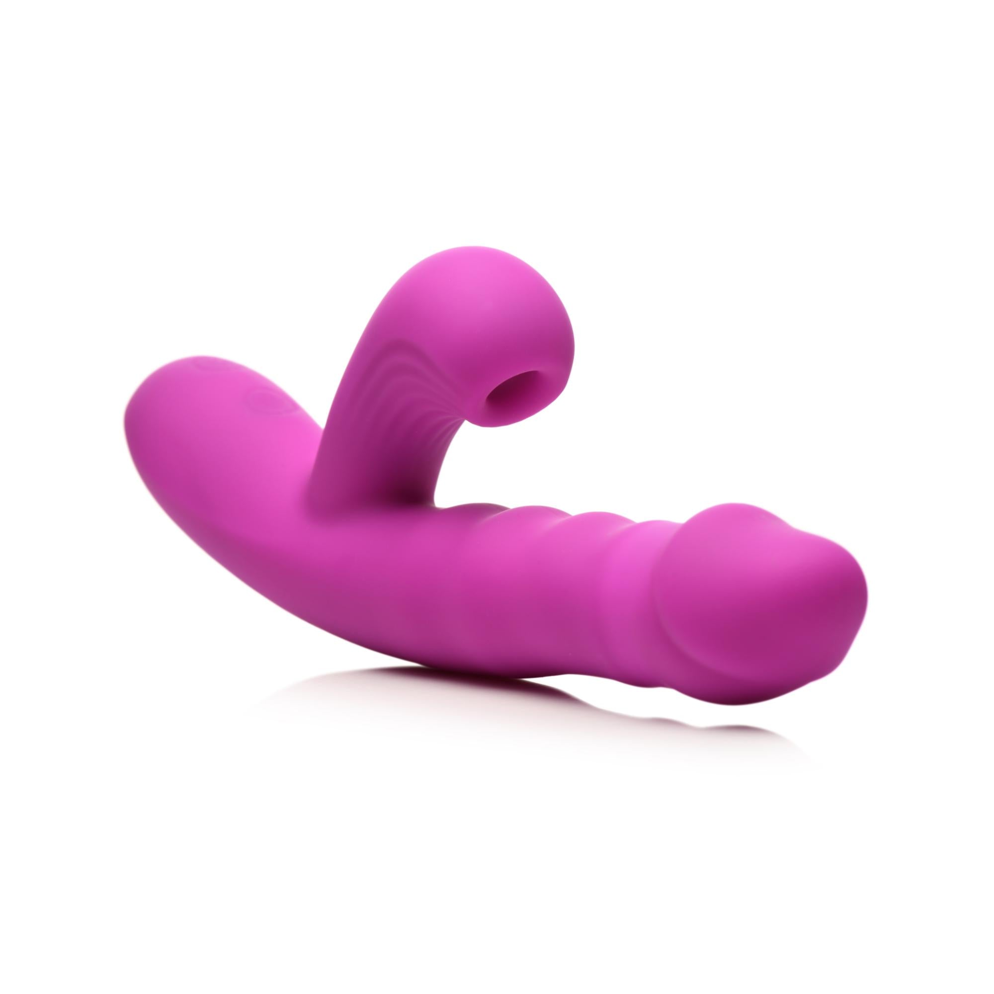 Bang! Thrusting & Vibrating Rechargeable Silicone Rabbit Vibrator