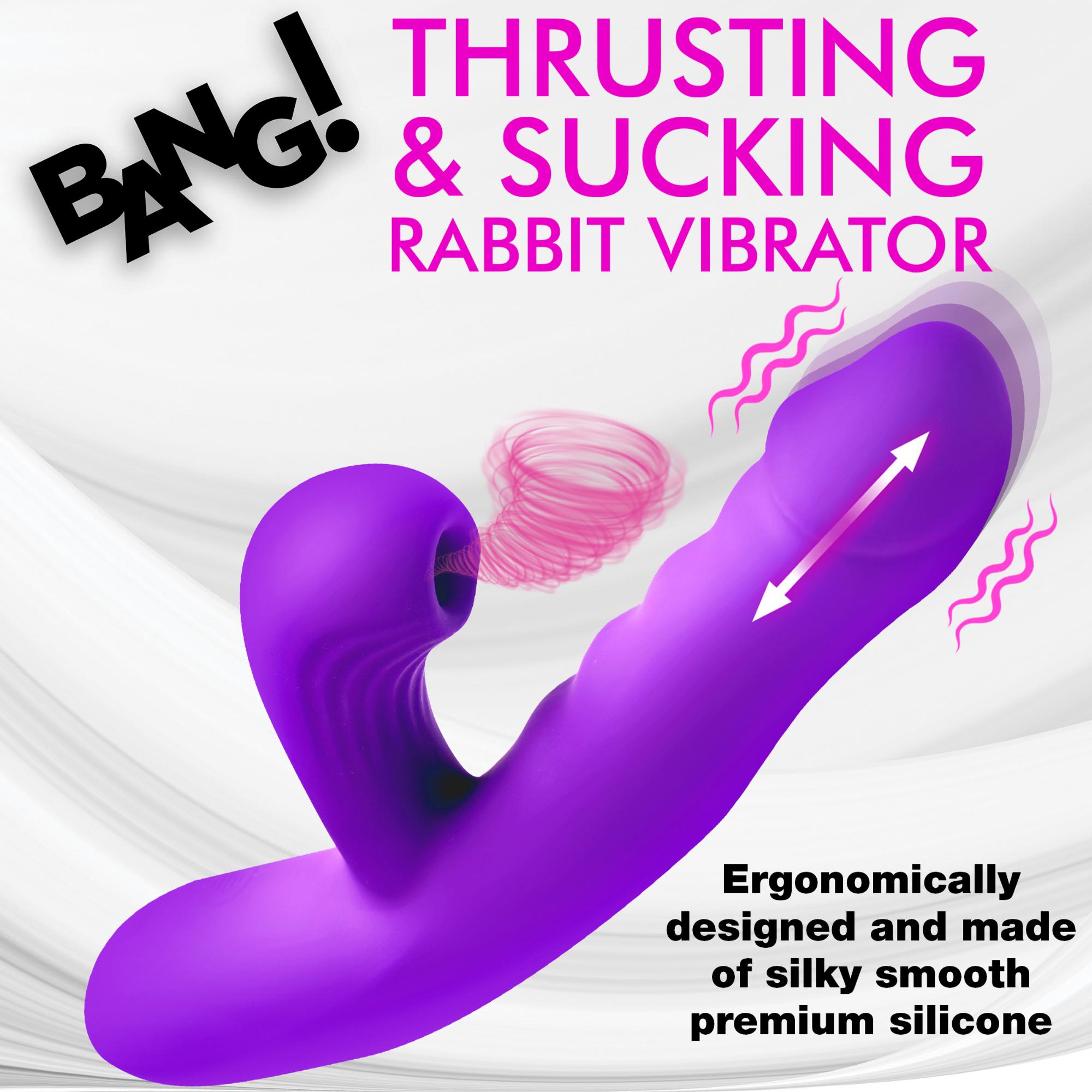 Bang! Thrusting & Vibrating Rechargeable Silicone Rabbit Vibrator