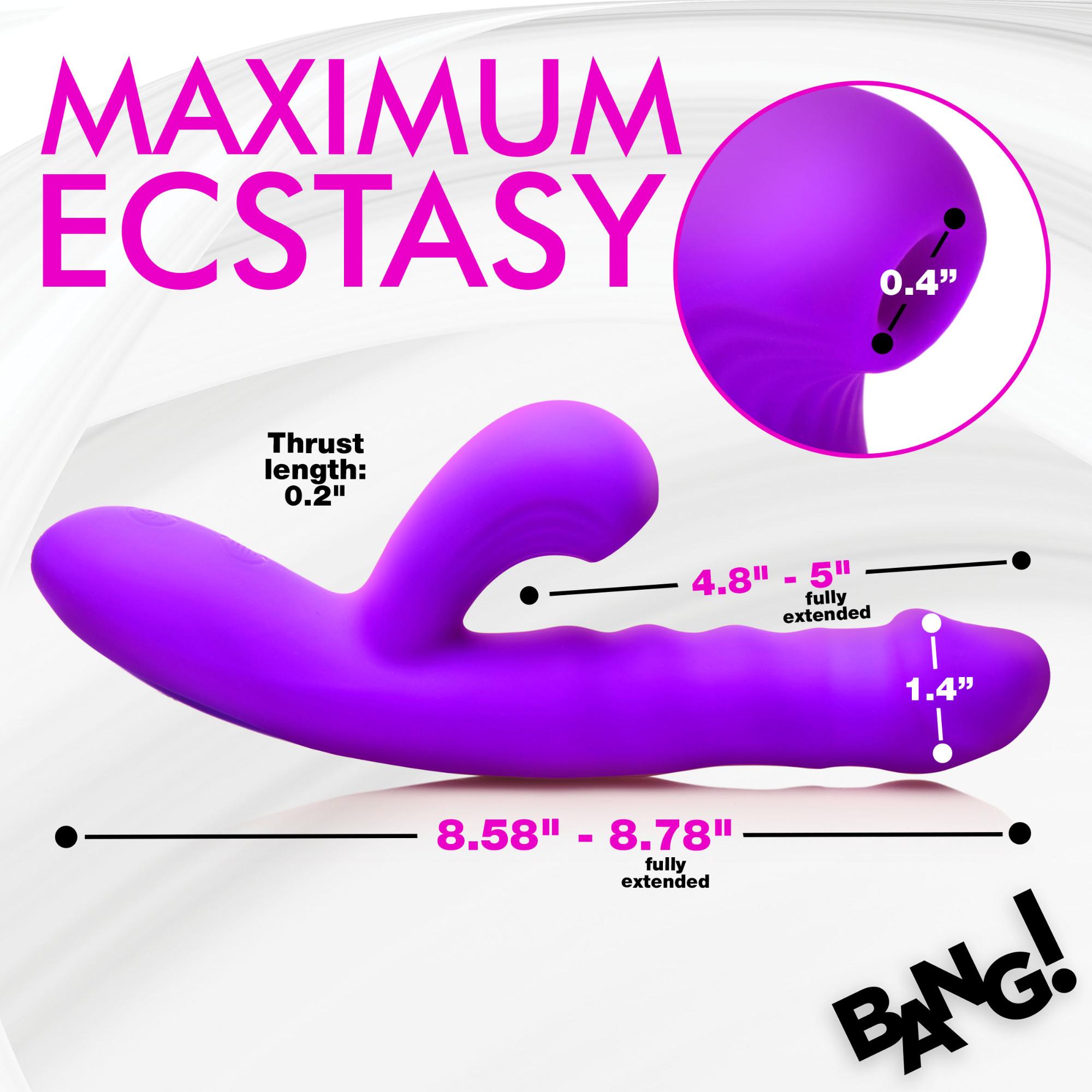 Bang! Thrusting & Vibrating Rechargeable Silicone Rabbit Vibrator