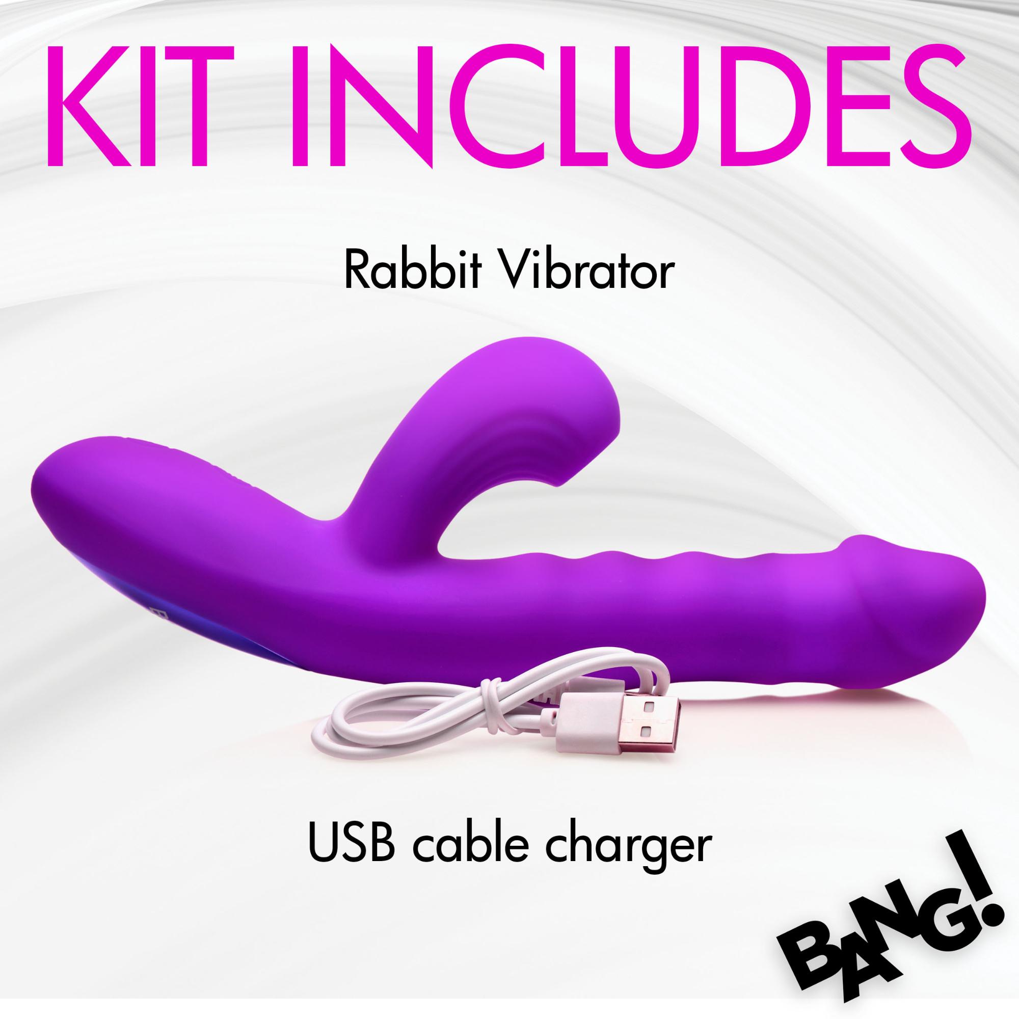 Bang! Thrusting & Vibrating Rechargeable Silicone Rabbit Vibrator