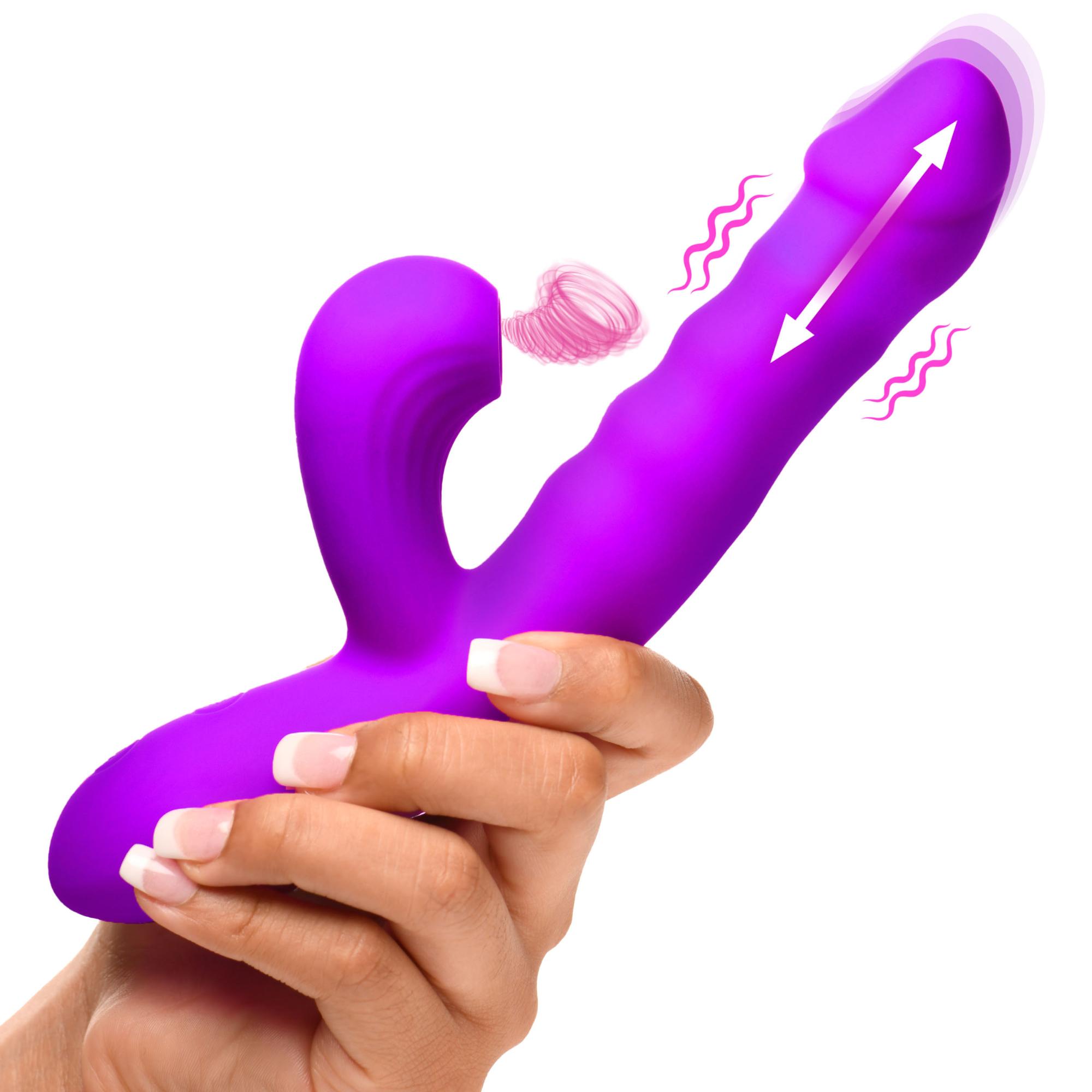 Bang! Thrusting & Vibrating Rechargeable Silicone Rabbit Vibrator