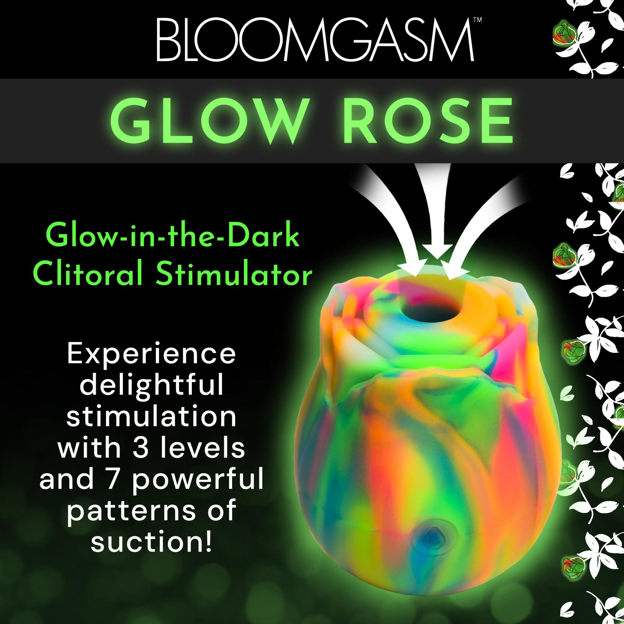 Bloomgasm Glow Rose Rechargeable Silicone Glow-in-the-Dark Rose Clit Stimulator