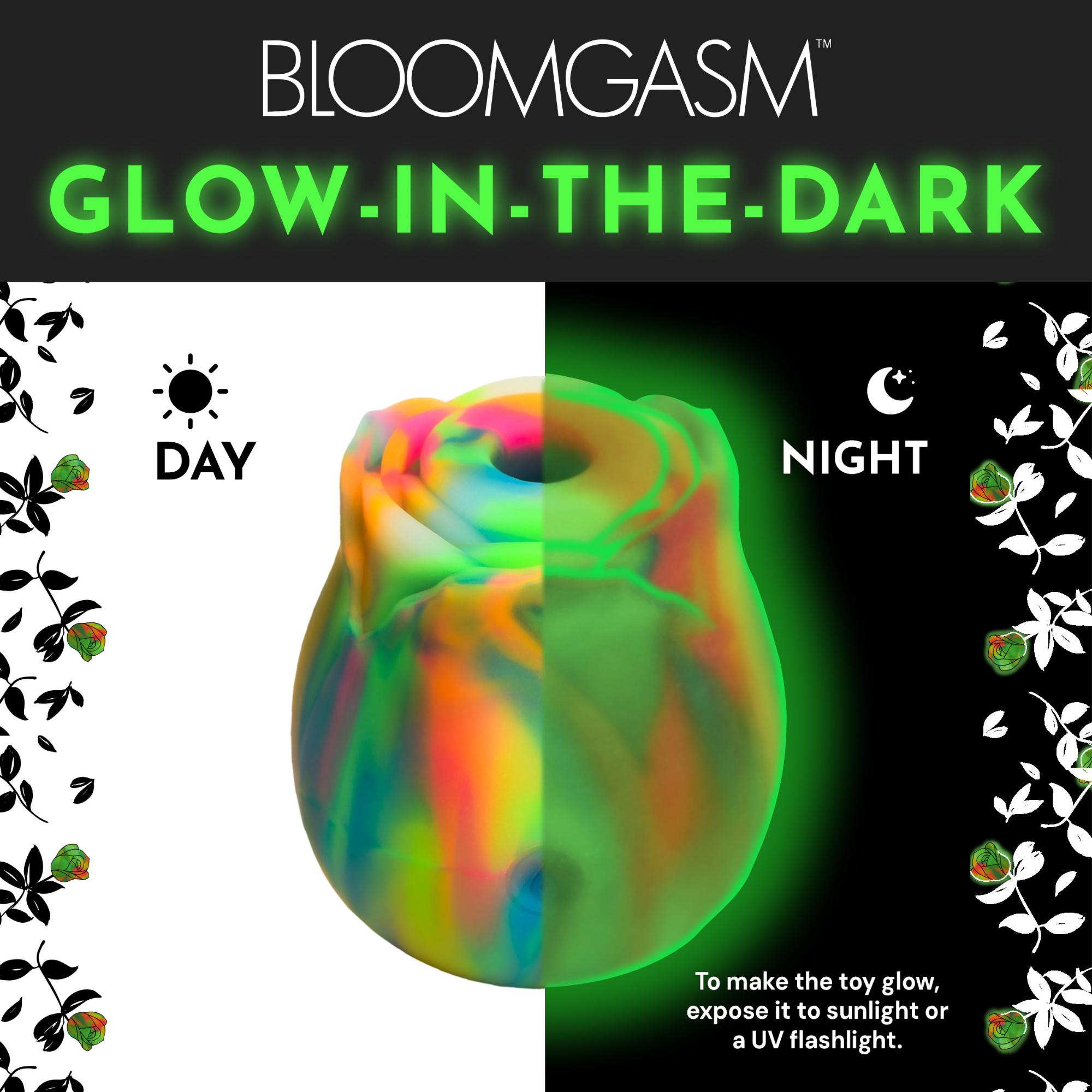 Bloomgasm Glow Rose Rechargeable Silicone Glow-in-the-Dark Rose Clit Stimulator