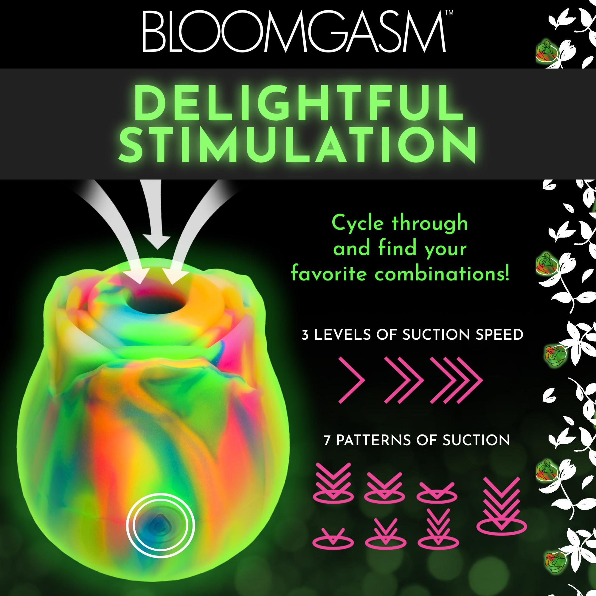 Bloomgasm Glow Rose Rechargeable Silicone Glow-in-the-Dark Rose Clit Stimulator