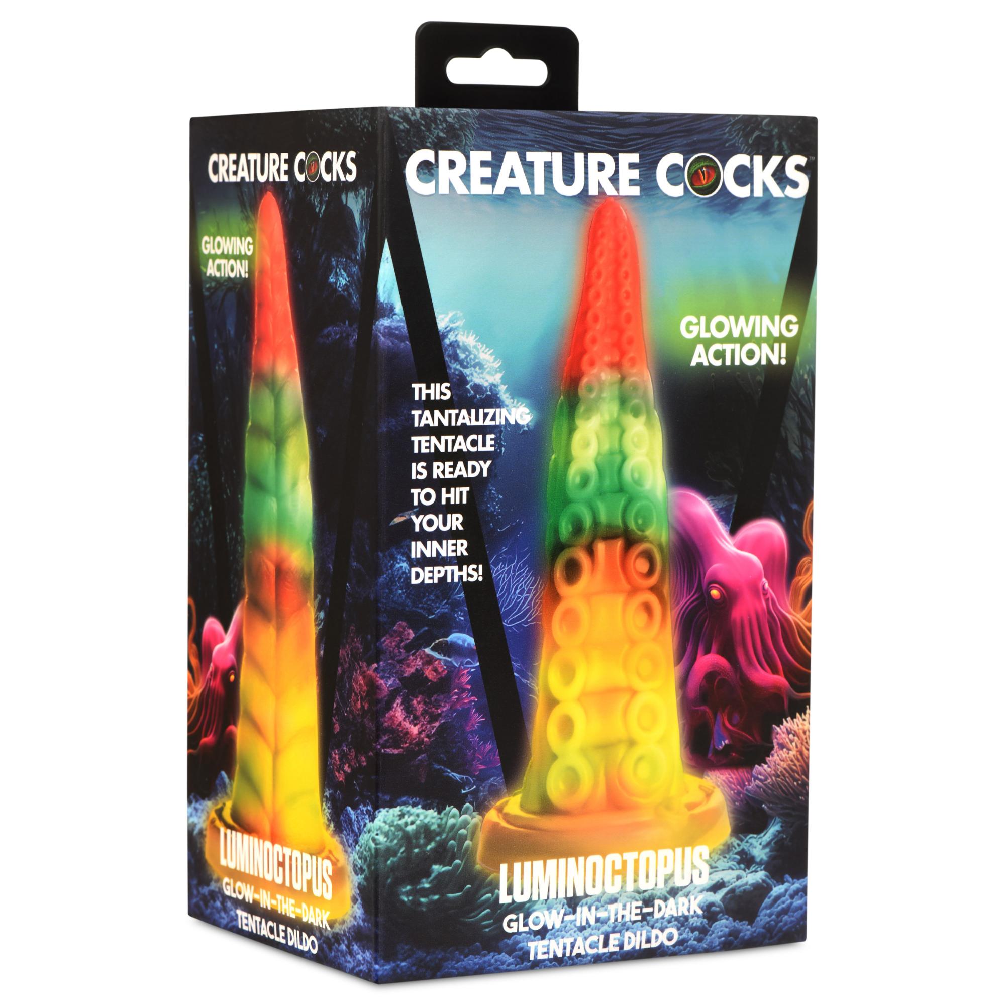 Creature Cocks Luminoctopus Glow in The Dark Tentacle Silicone Dildo