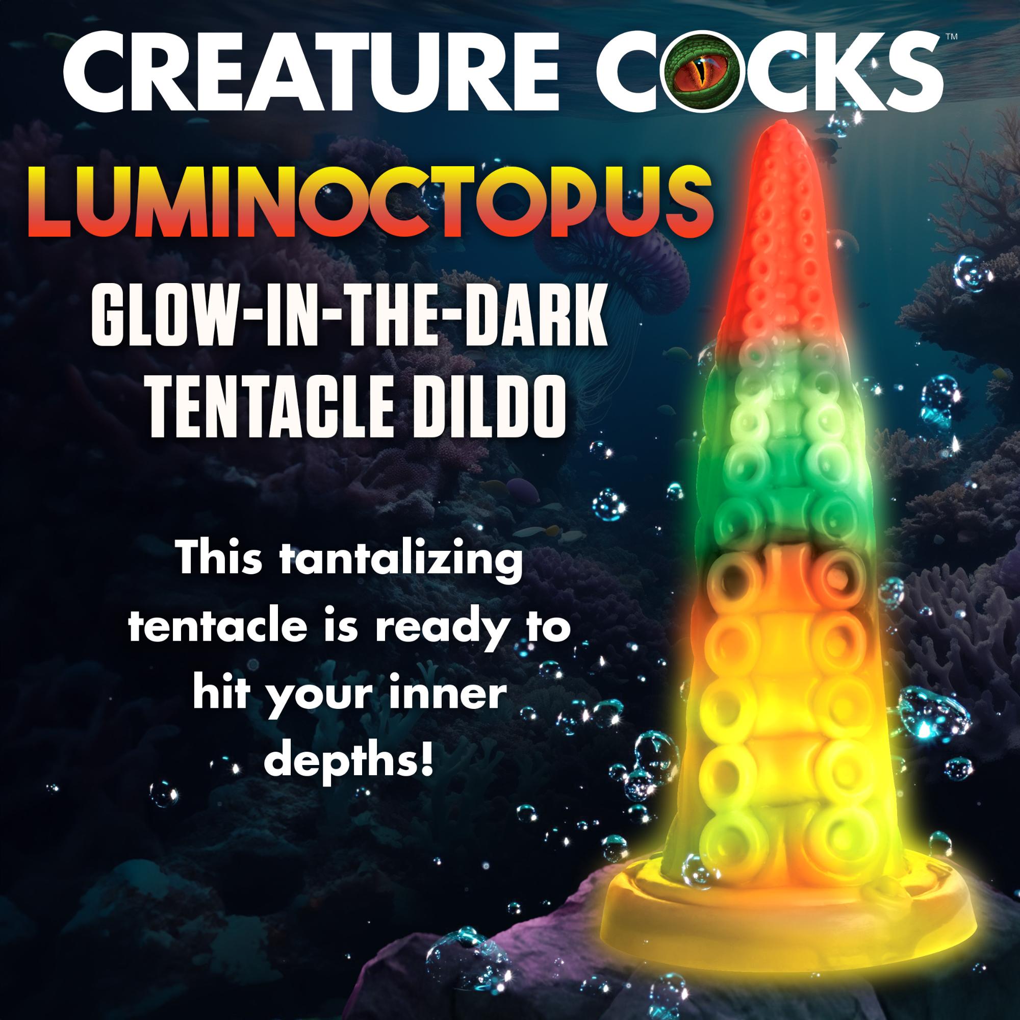 Creature Cocks Luminoctopus Glow in The Dark Tentacle Silicone Dildo