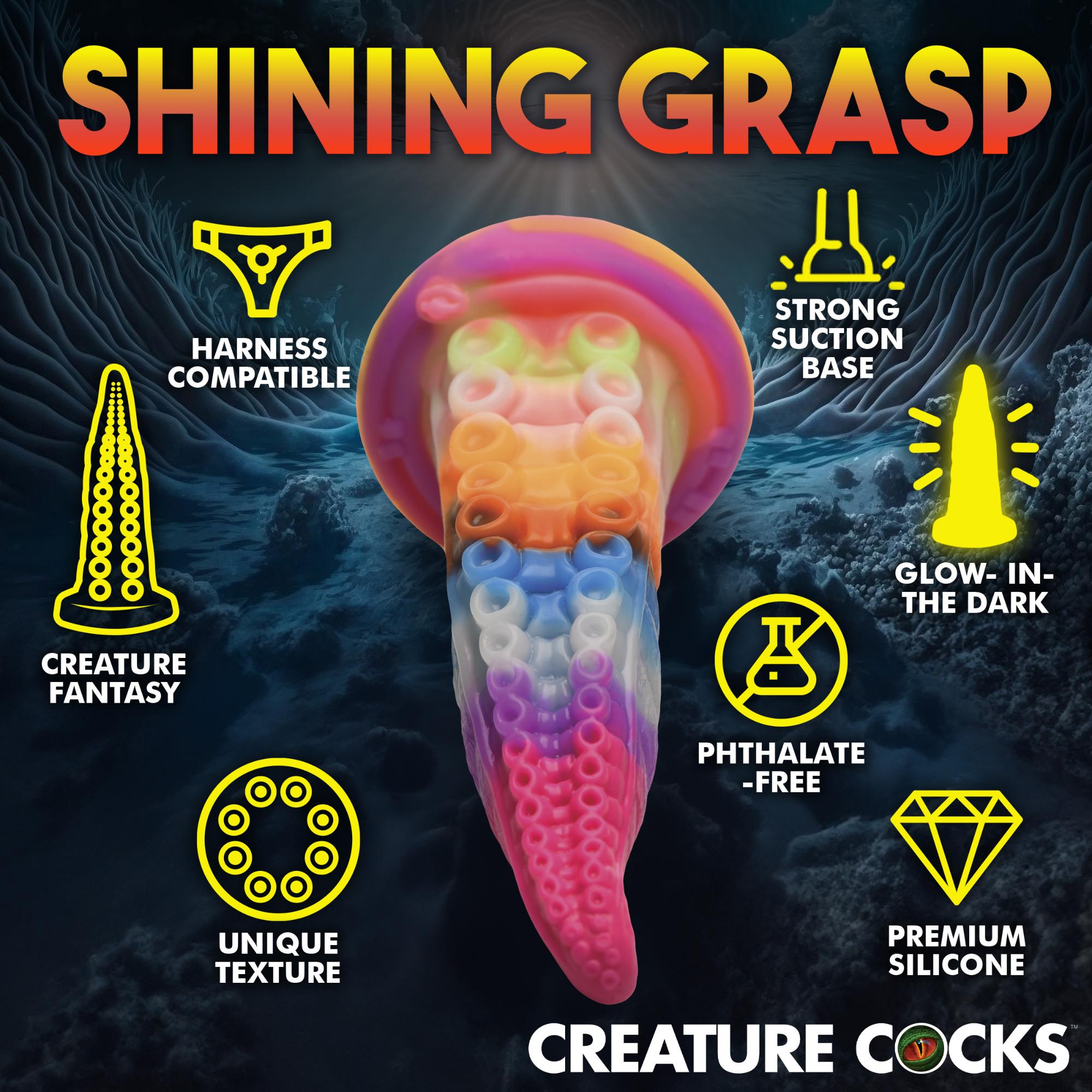 Creature Cocks Luminoctopus Glow in The Dark Tentacle Silicone Dildo