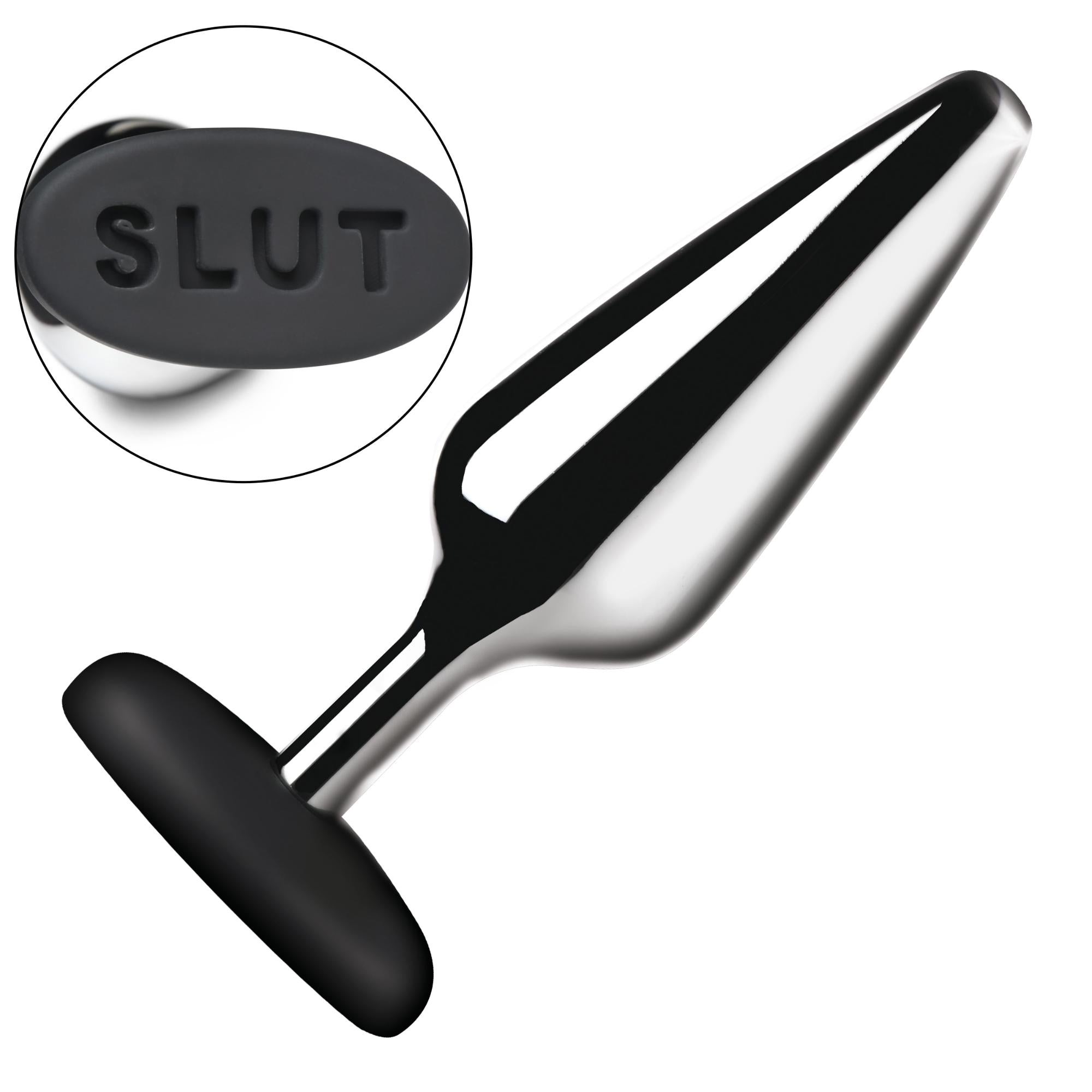 Master Series Butt Slut Metal & Silicone Butt Plug