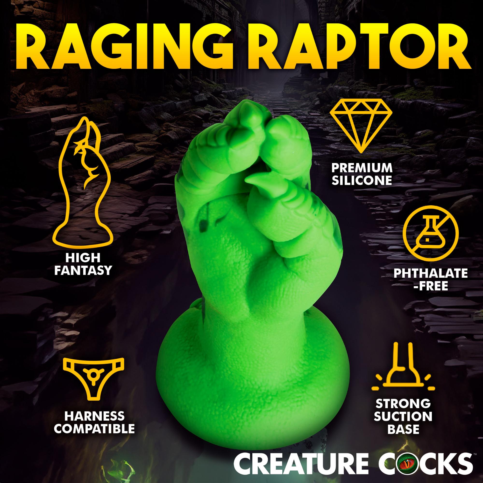 Creature Cocks Raptor Claw Fisting Silicone Dildo - Green