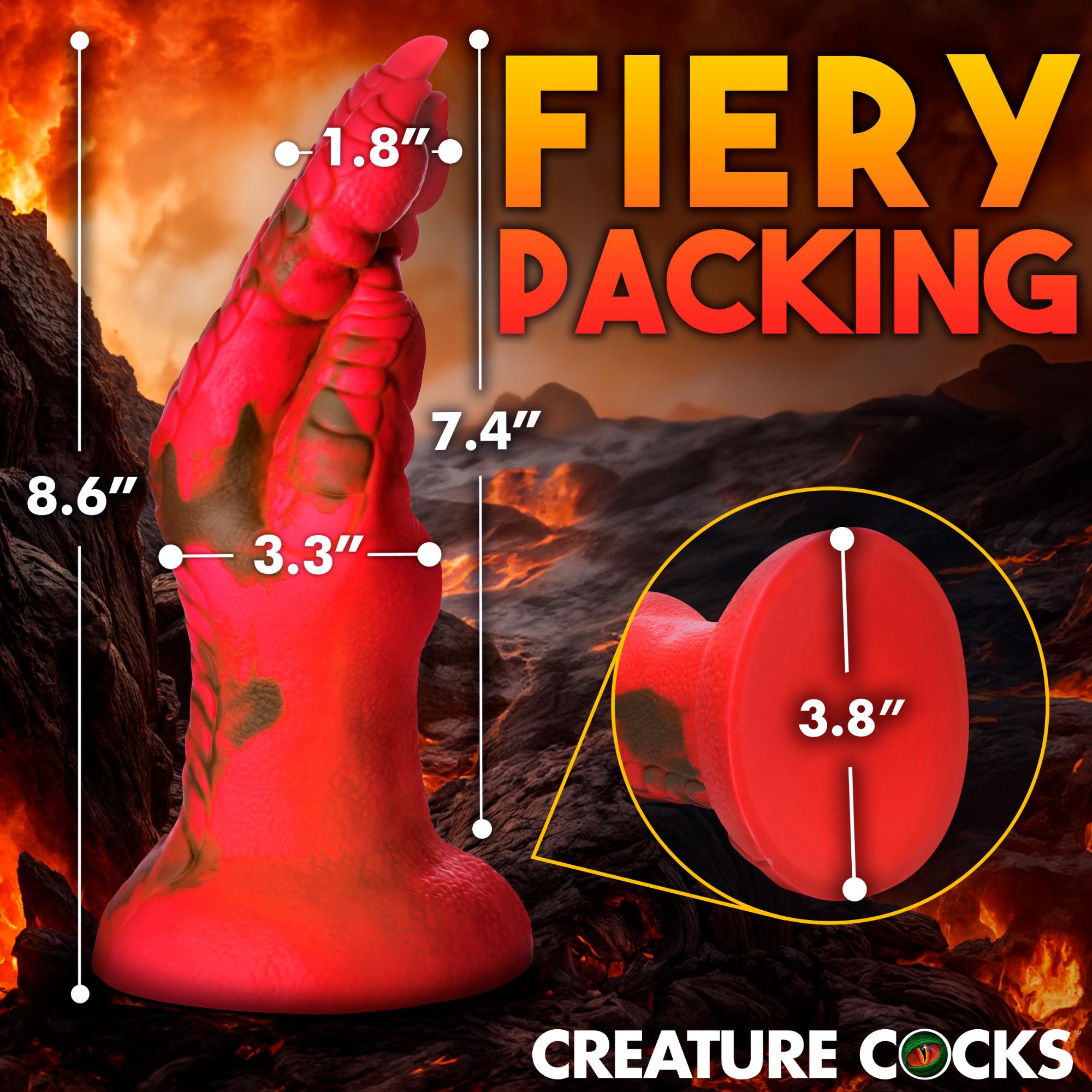 Creature Cocks Demon Claw Fisting Silicone Dildo - Red/Black