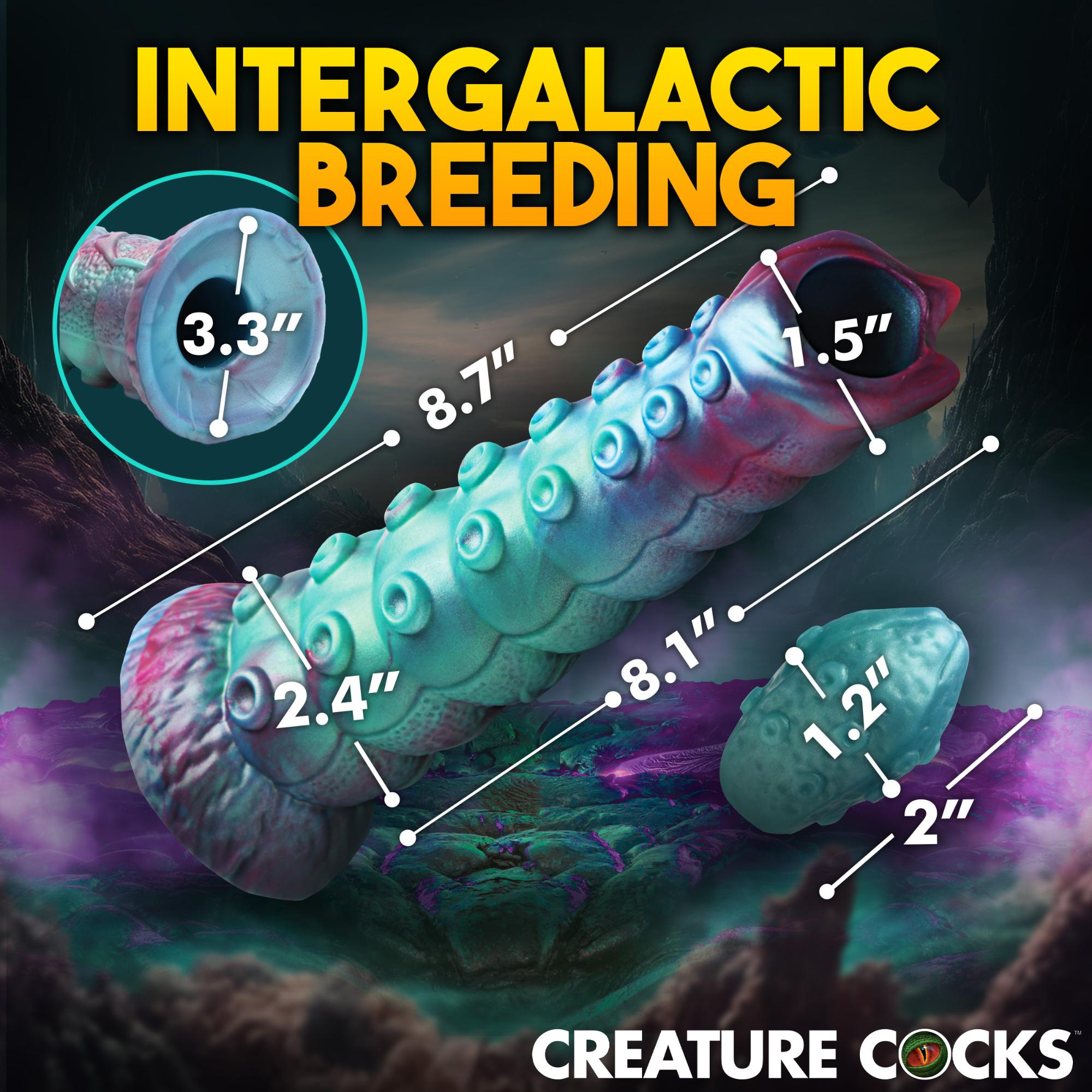 Creature Cock Galactic Breeder Ovipositor Silicone Dildo