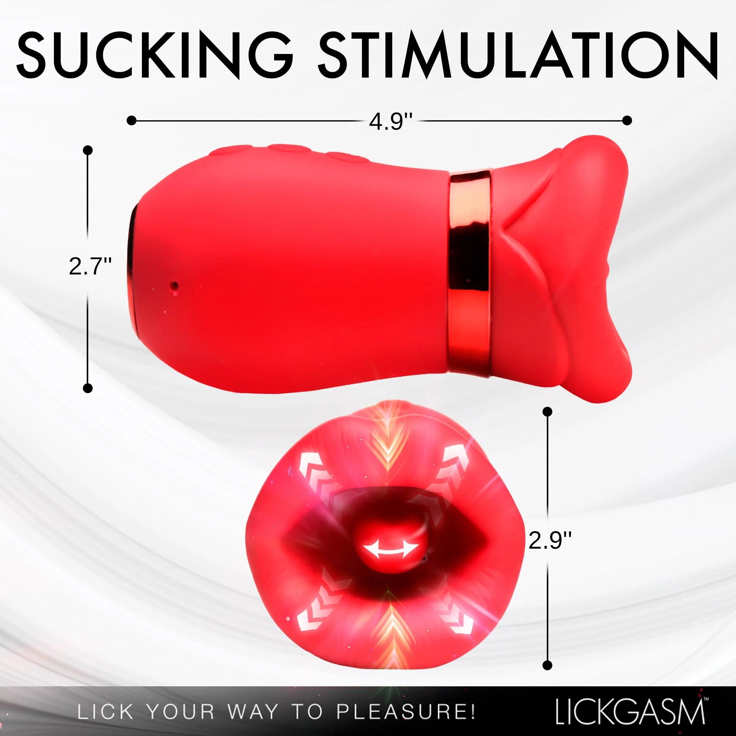 Lickgasm Kiss Me More Kissing, Sucking & Vibrating Rechargeable Silicone Clitoral Vibrator