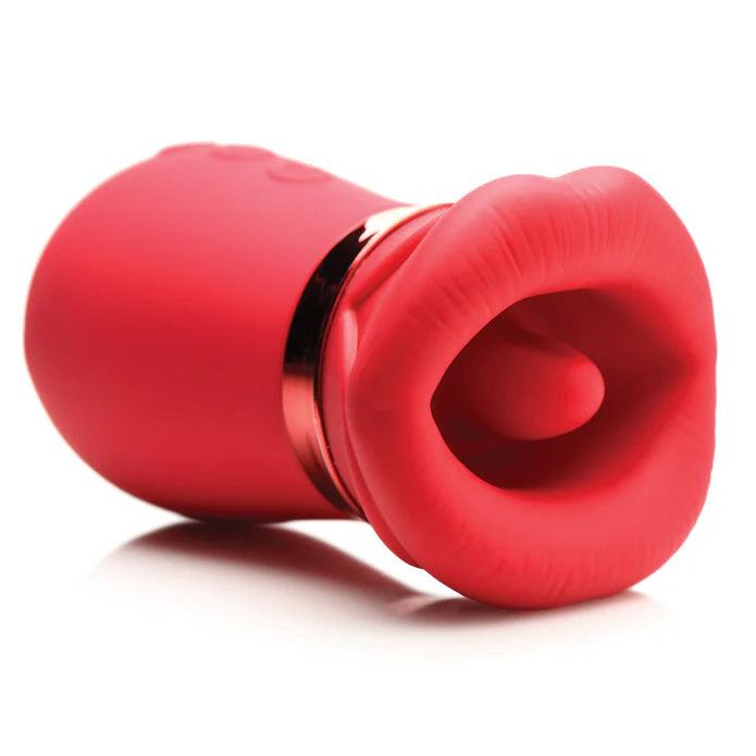 Lickgasm Kiss Me More Kissing, Sucking & Vibrating Rechargeable Silicone Clitoral Vibrator