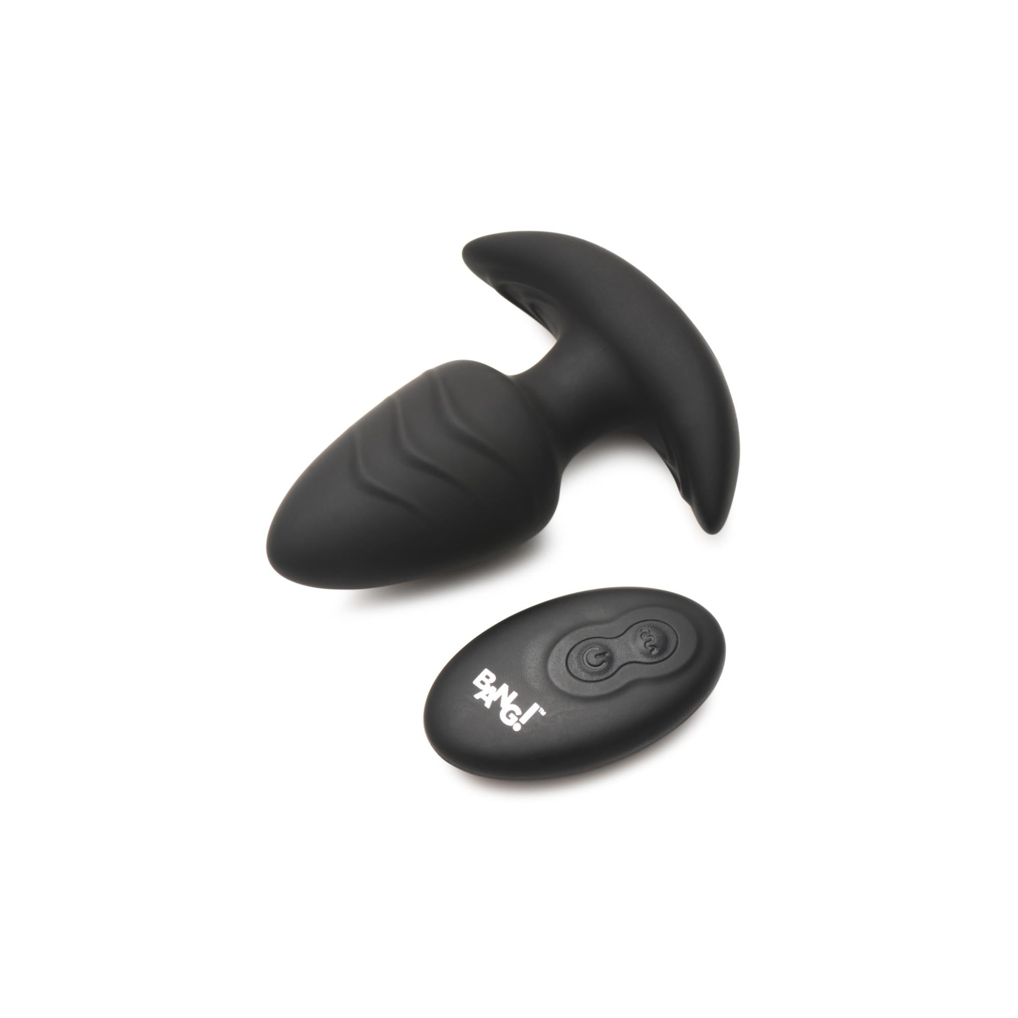 Bang! Rotating Vibrating Rechargeable Silicone Butt Plug with Remote