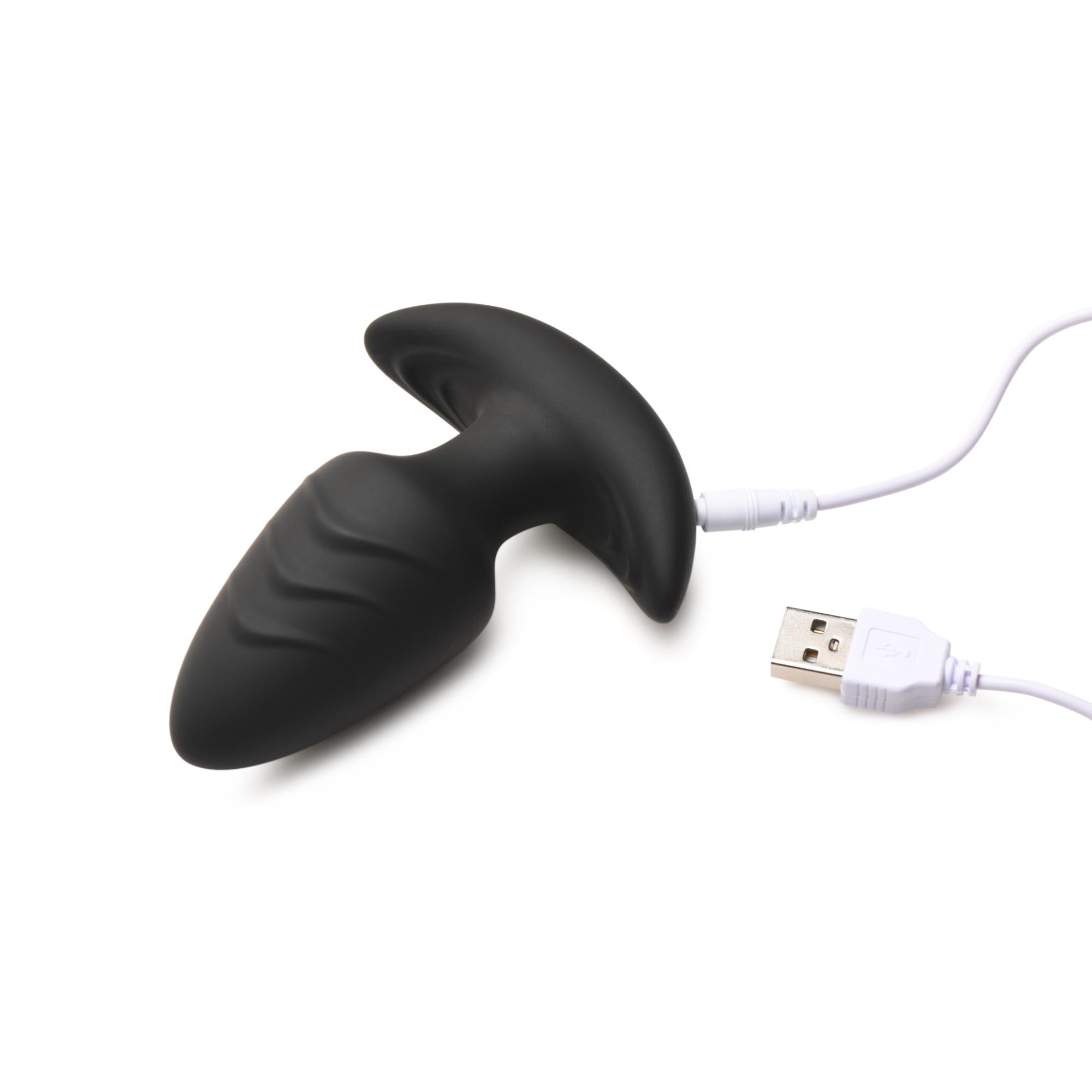 Bang! Rotating Vibrating Rechargeable Silicone Butt Plug with Remote