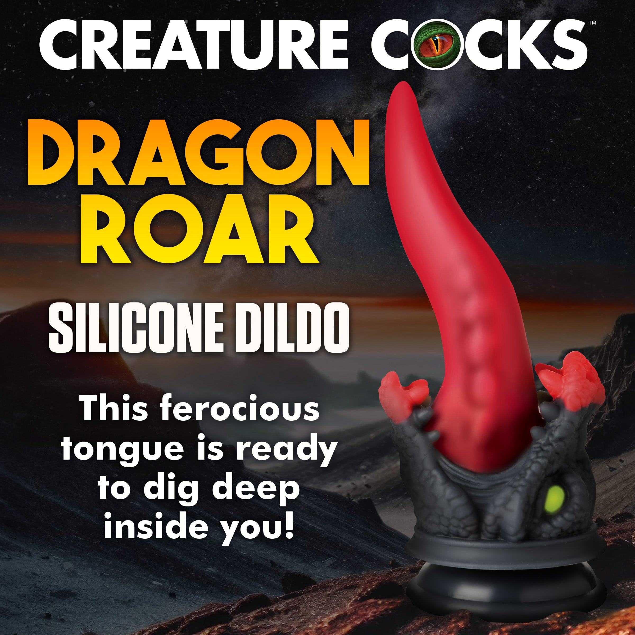 Creature Cock Dragon Roar Silicone Dildo