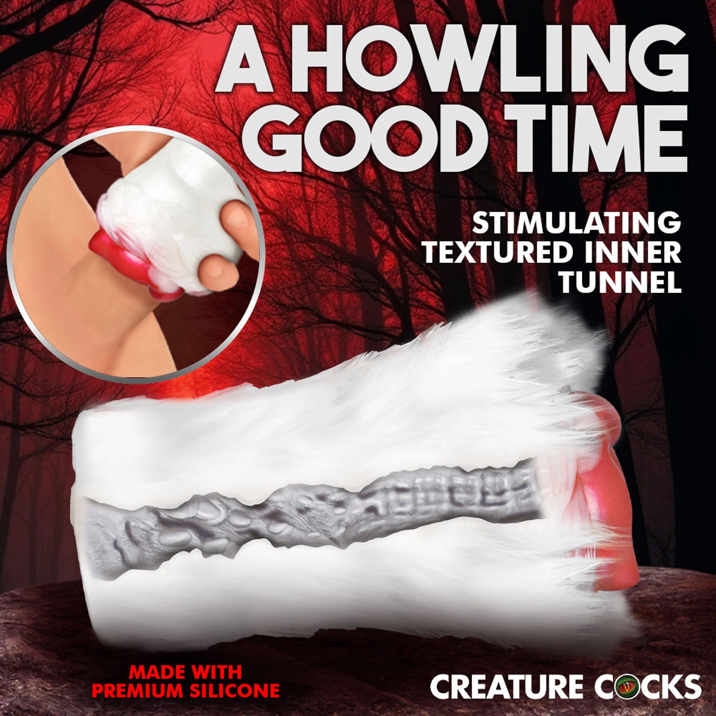 Creature Cocks Snow She-Wolf Silicone Stroker – Unleash Your Inner Beast!