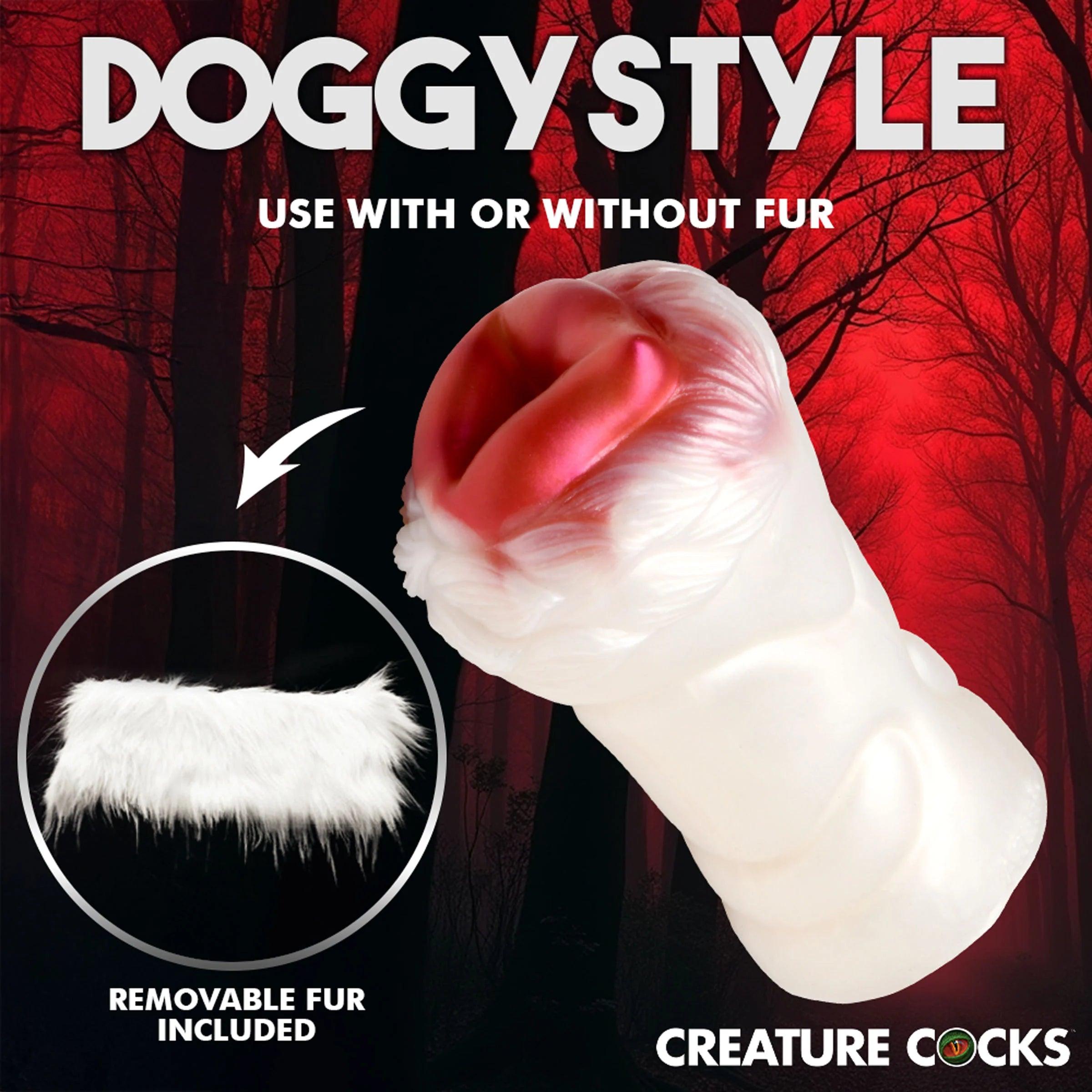 Creature Cocks Snow She-Wolf Silicone Stroker – Unleash Your Inner Beast!