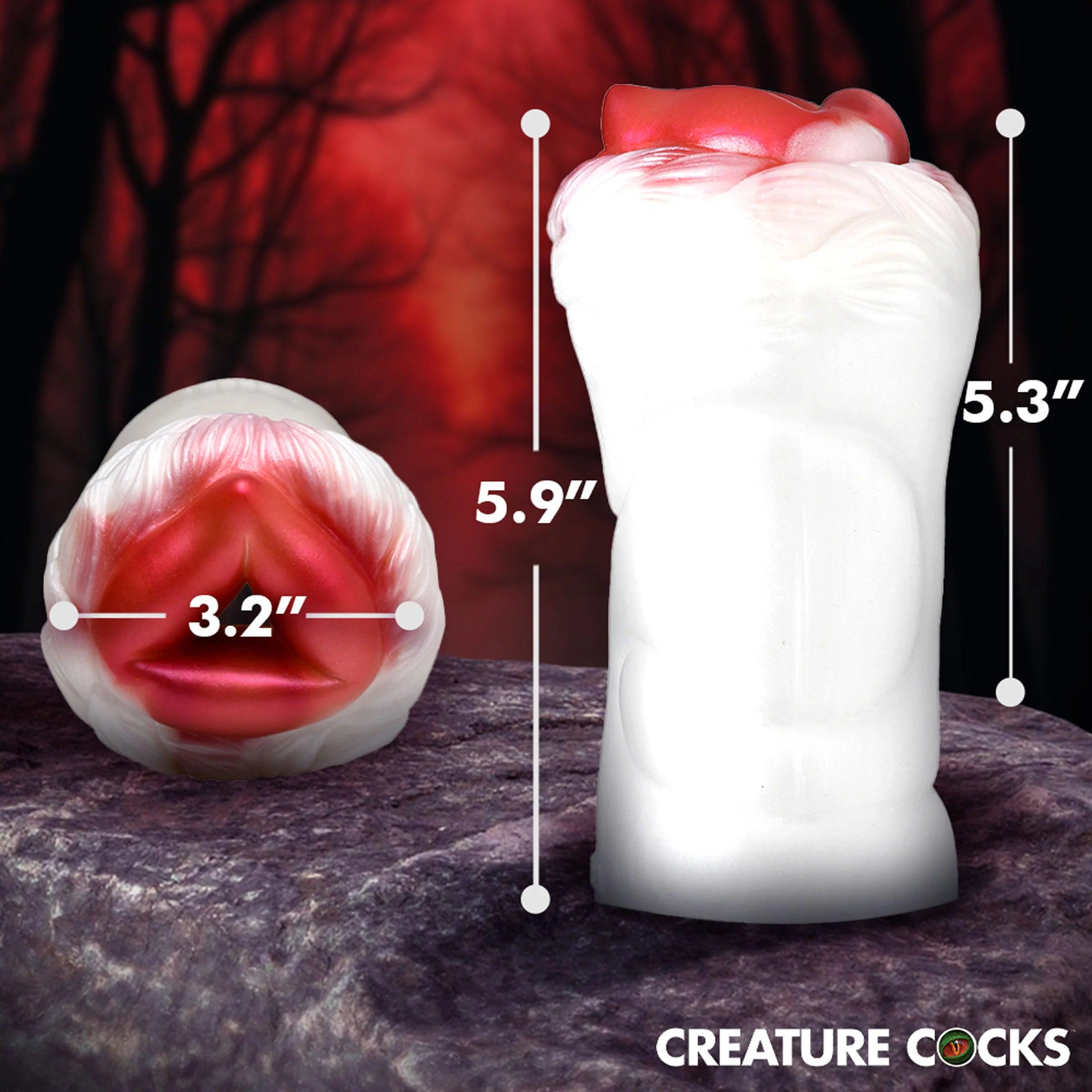 Creature Cocks Snow She-Wolf Silicone Stroker – Unleash Your Inner Beast!