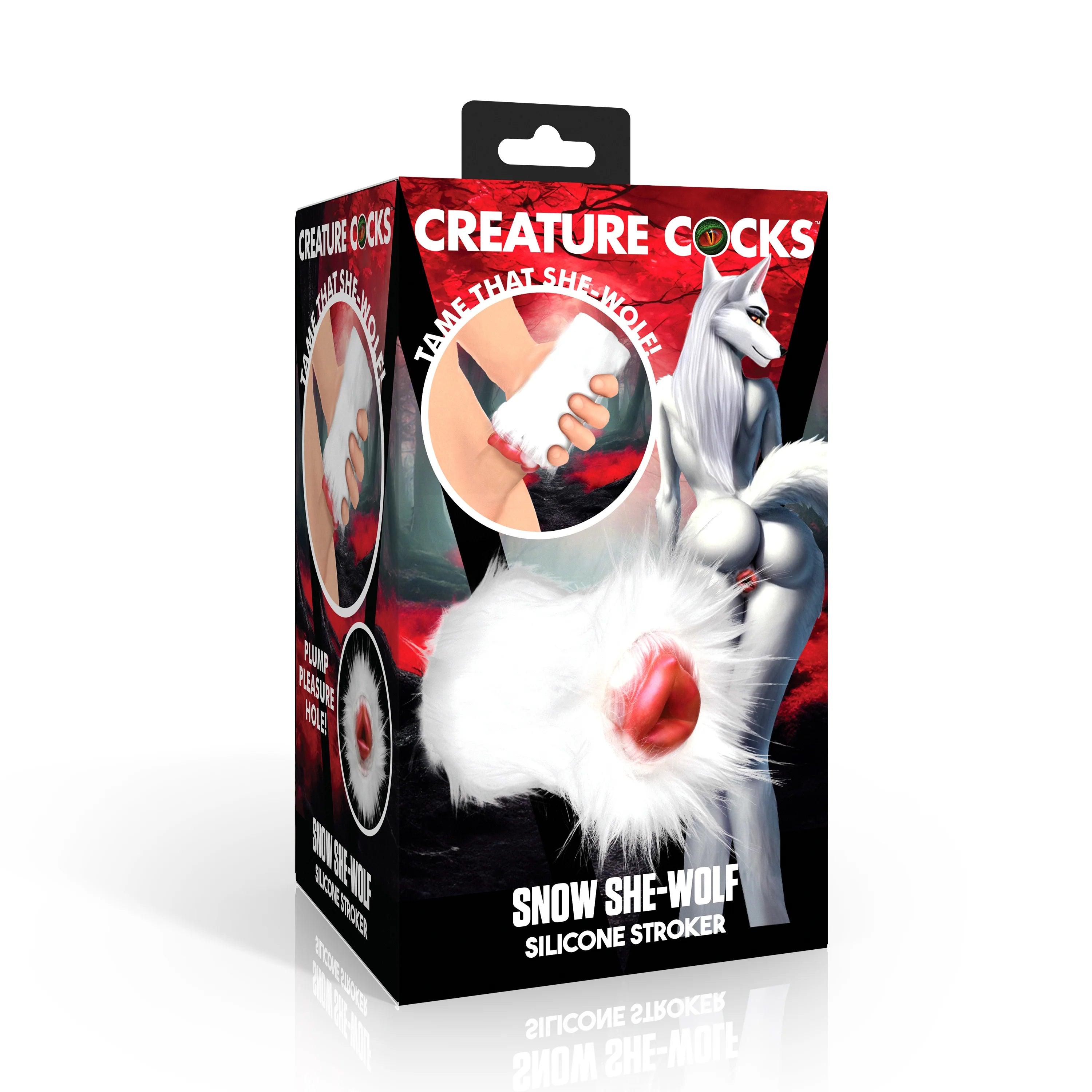 Creature Cocks Snow She-Wolf Silicone Stroker – Unleash Your Inner Beast!