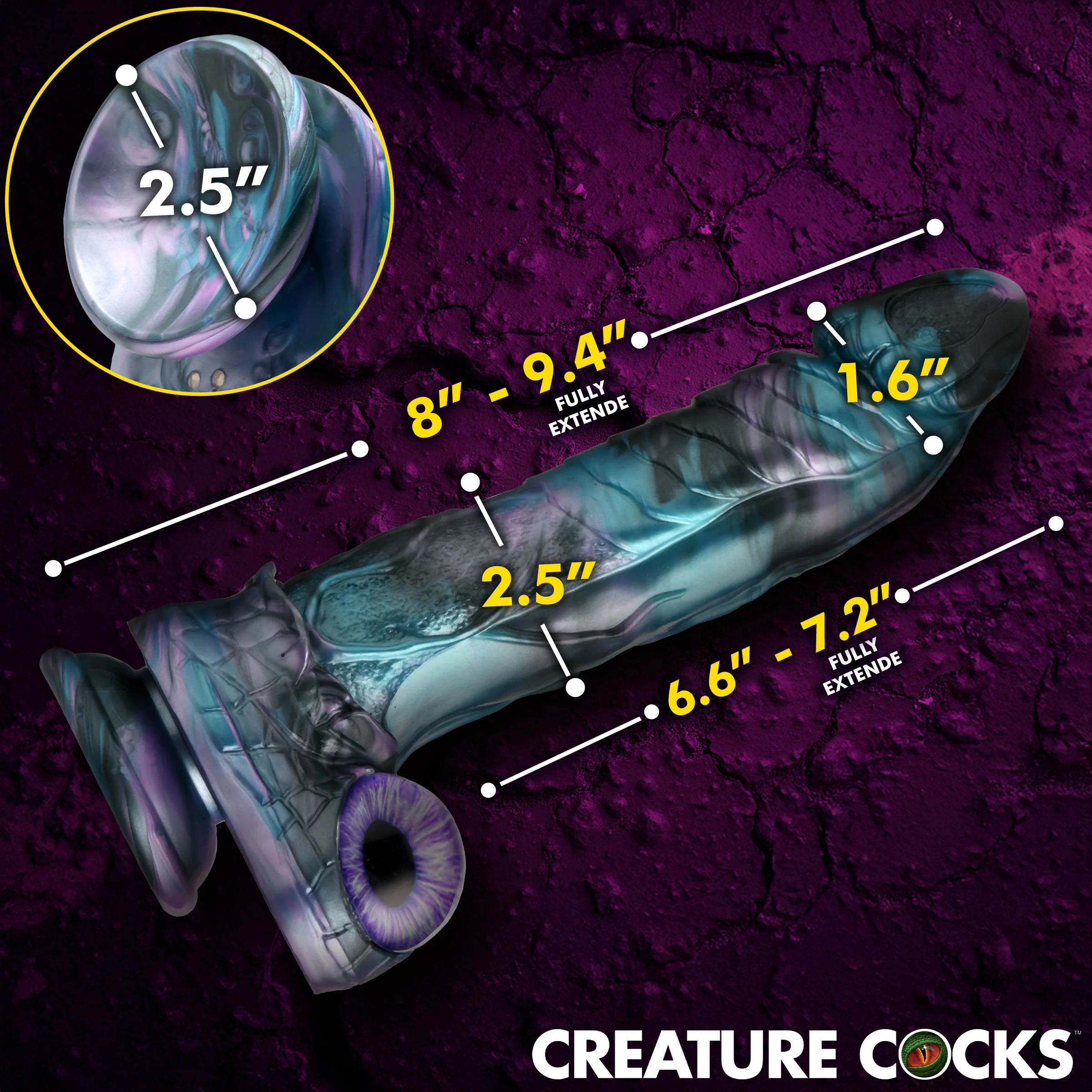 Creature Cocks Astro-Thrust Thrusting & Vibrating Silicone Dildo