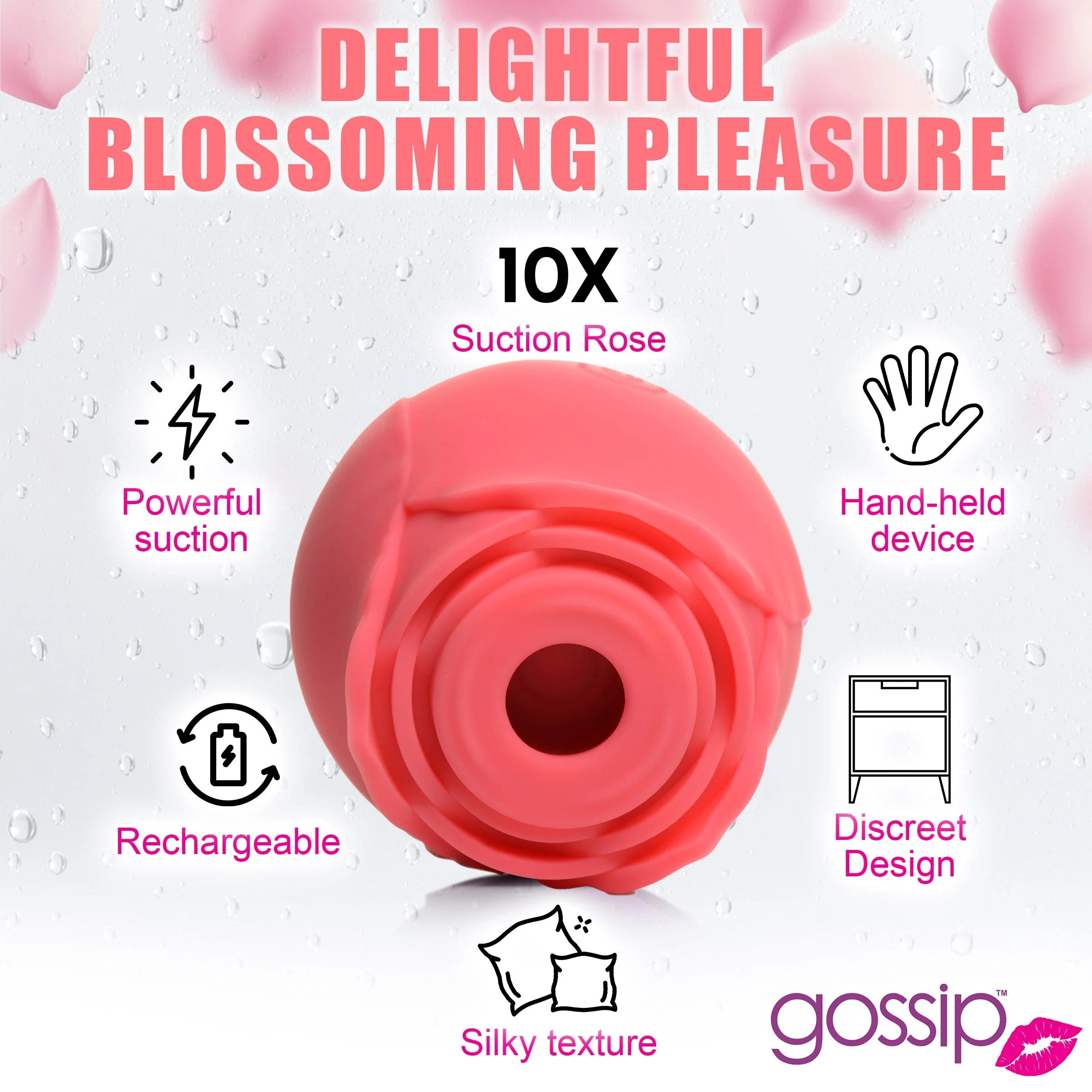 Gossip Rose Crave 10X Rechargeable Silicone Clitoral Stimulator