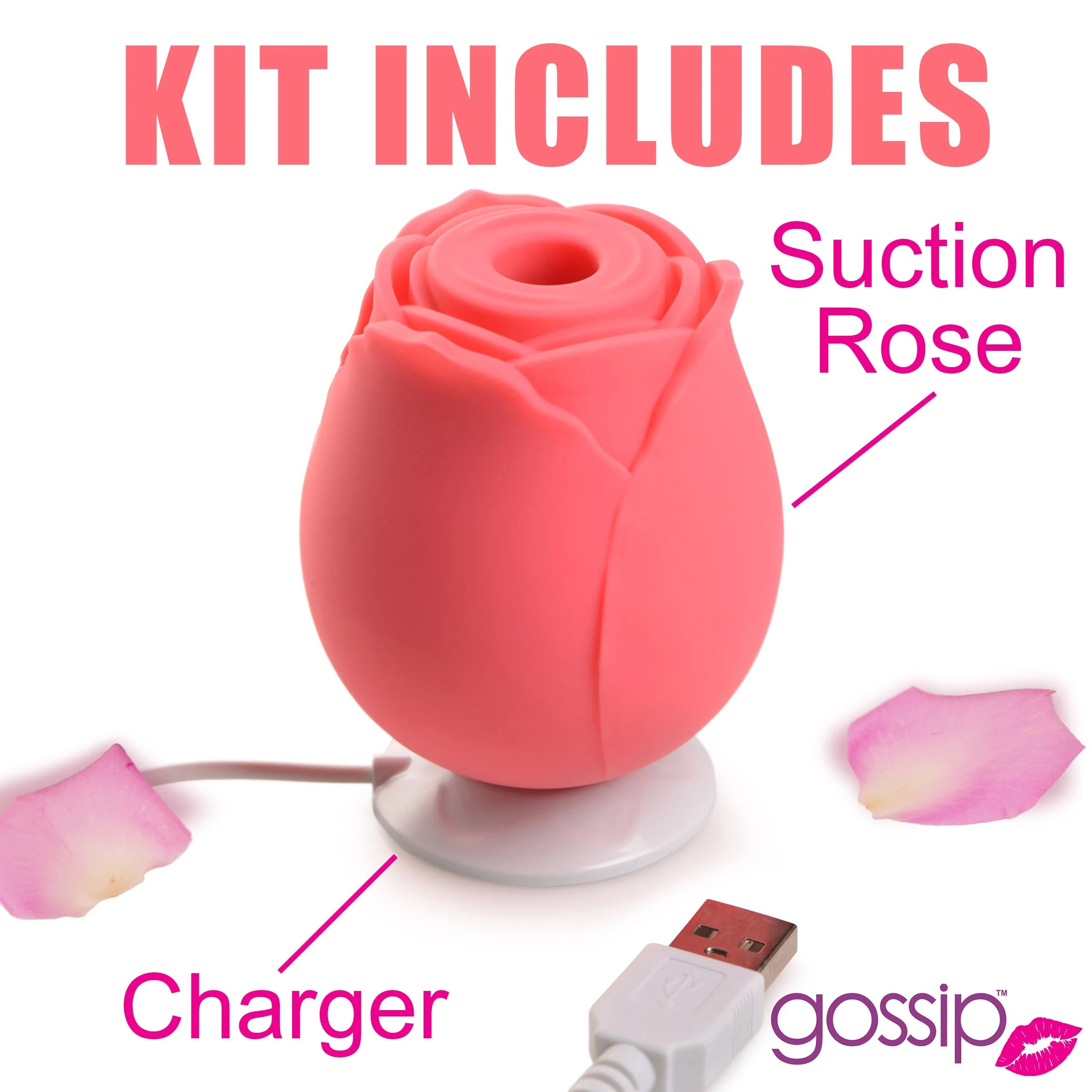 Gossip Rose Crave 10X Rechargeable Silicone Clitoral Stimulator