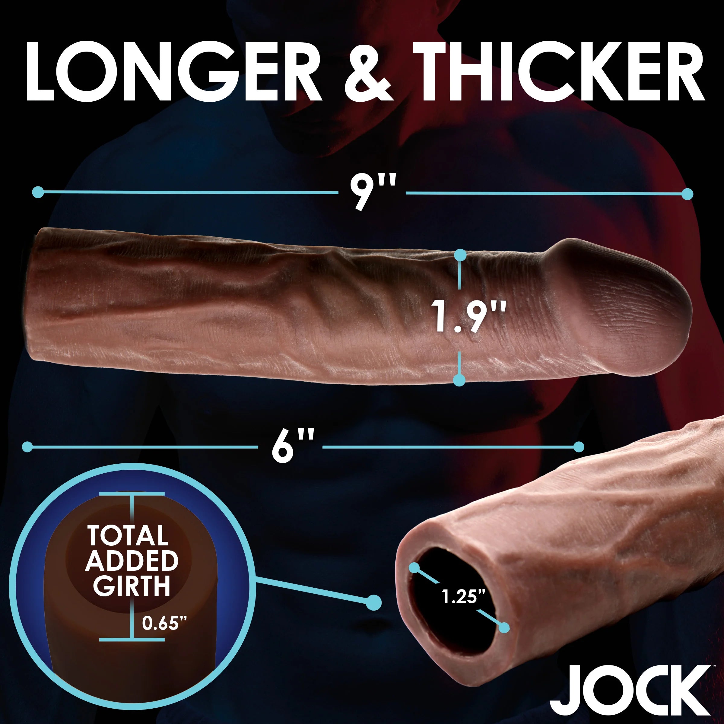 Jock Extra Long Penis Extension Sleeve 3 in.