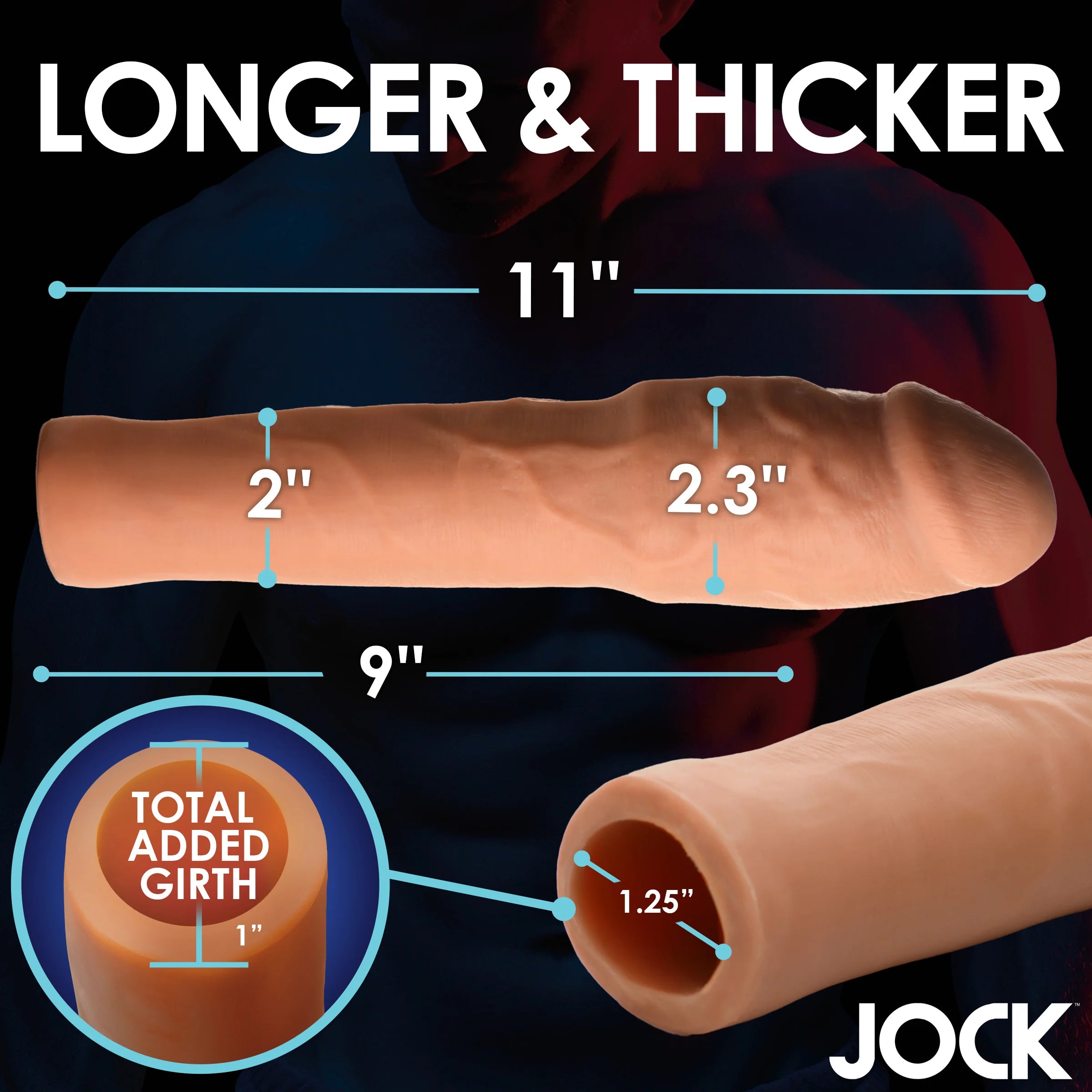 Jock Extra Thick Penis Extension Sleeve 2 in.