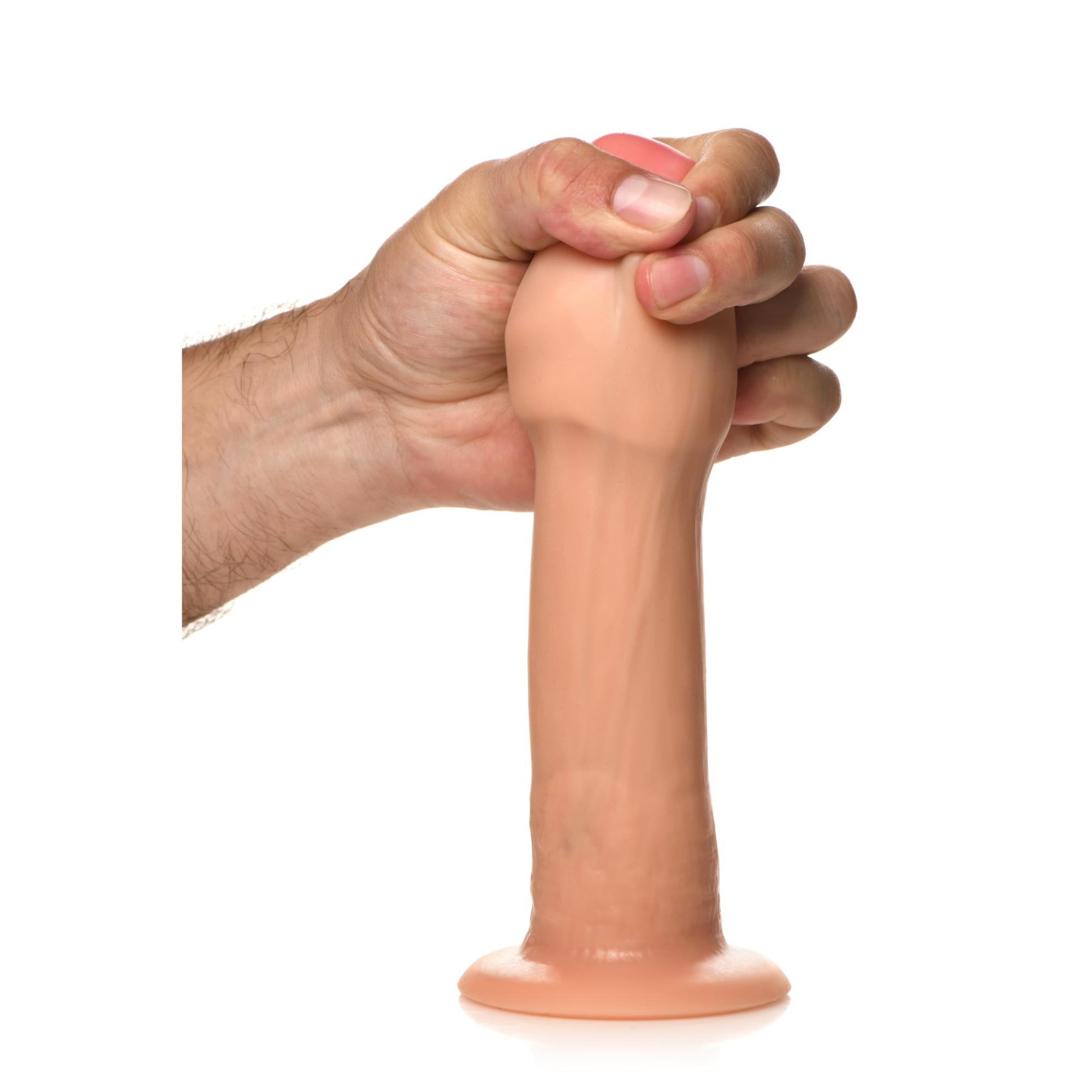 JOCK Real Skin 8" 10X Vibrating Realistic Skin Silicone Dildo