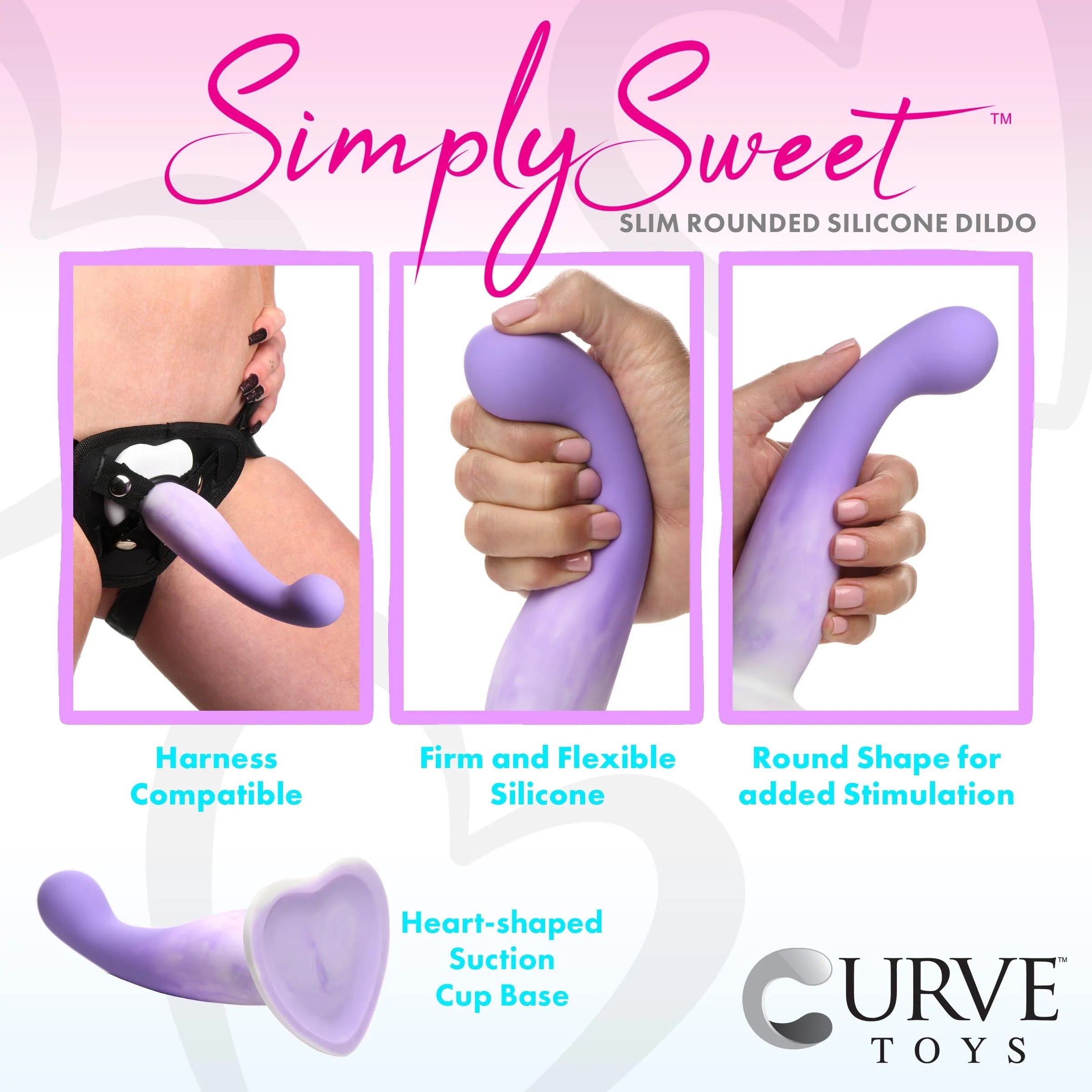 Simply Sweet Slim G-Spot 7 in. Silicone Dildo