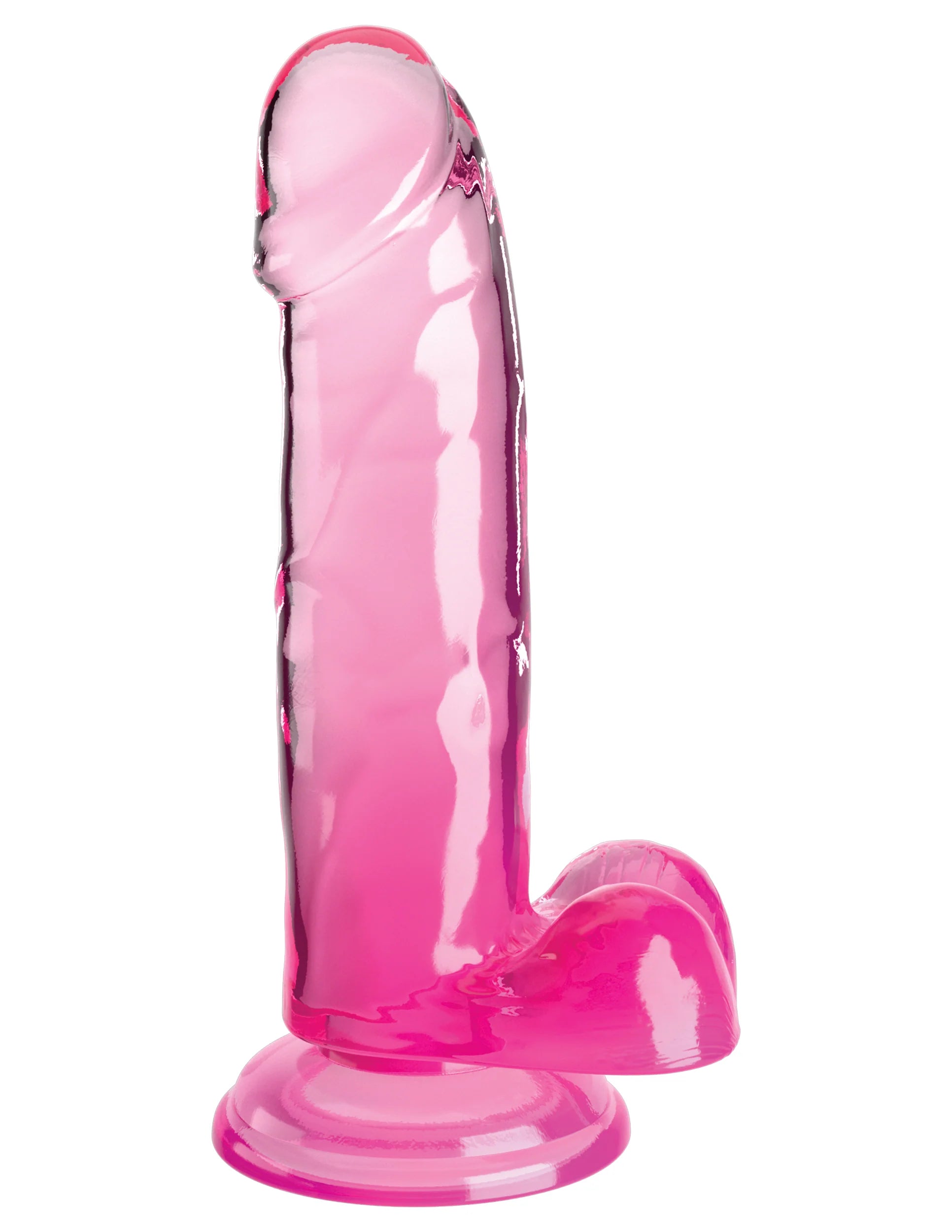 Pipedream King Cock Clear Dildo with Balls 7in