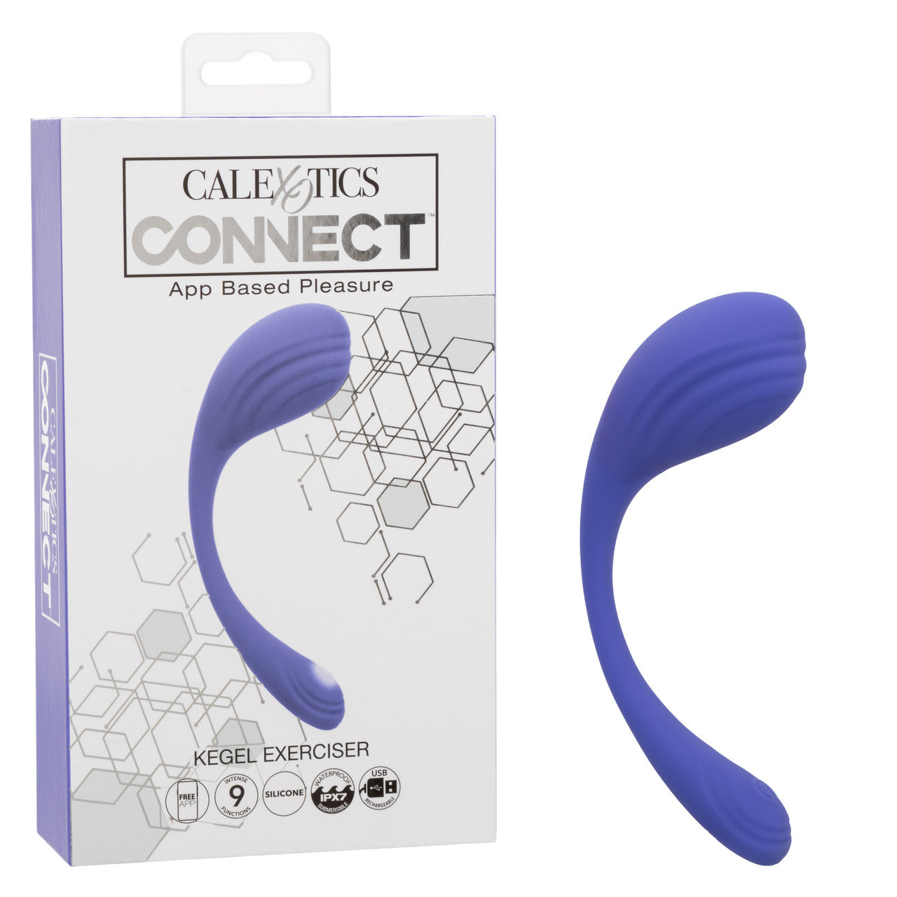 CalExotics Connect Kegel Exerciser Rechargeable Silicone App Compatible Stimulator with Remote