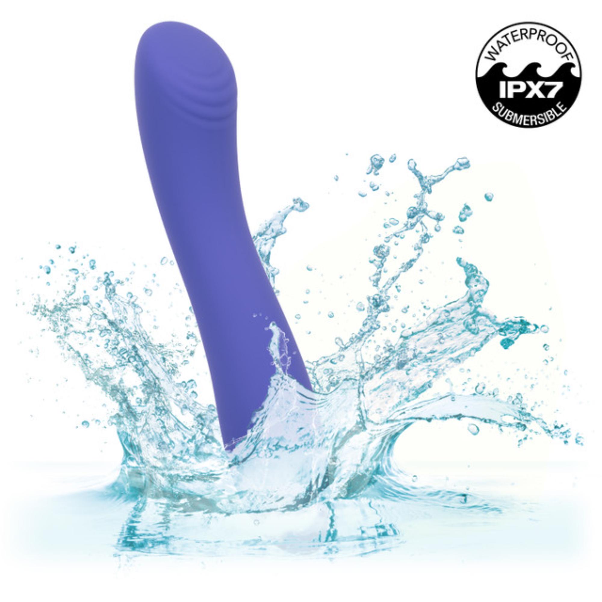 CalExotics Connect Contoured G Rechargeable Silicone App Compatible G-Spot Vibrator with Remote