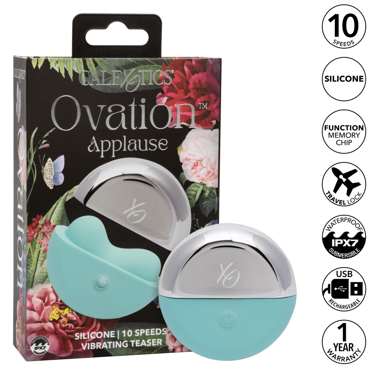 CalExotics Ovation Applause Rechargeable Silicone Clitoral Stimulator