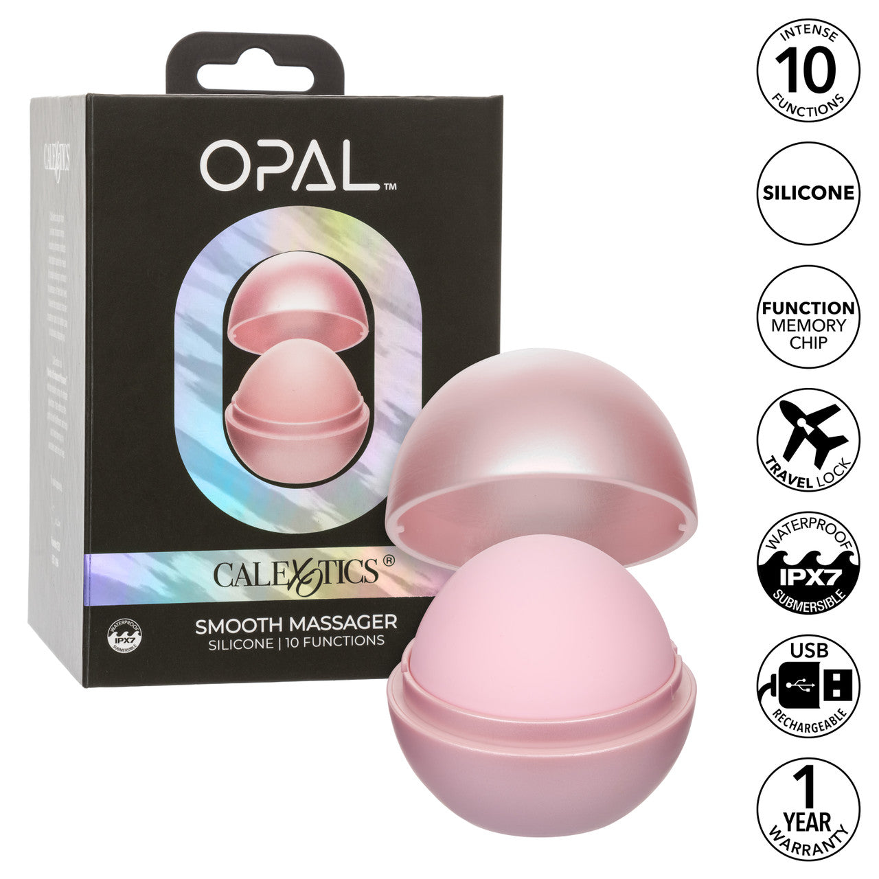 CalExotics Opal Smooth Silicone Rechargeable Massager