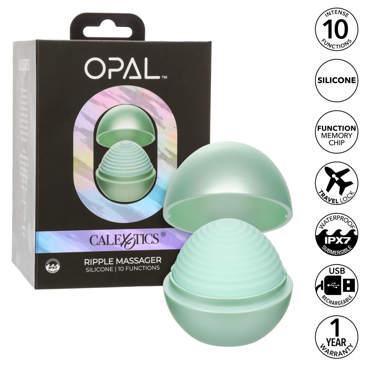 CalExotics Opal Ripple Silicone Rechargeable Massager