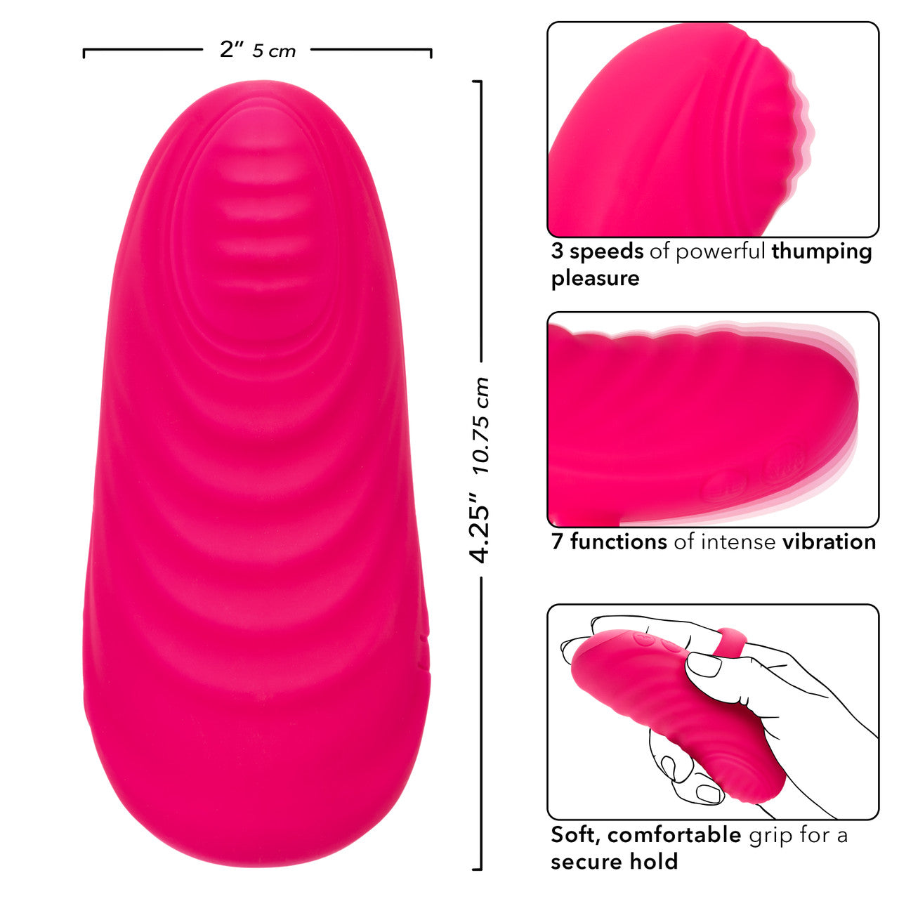 CalExotics Envy Handheld Thumping Rechargeable Silicone Massager