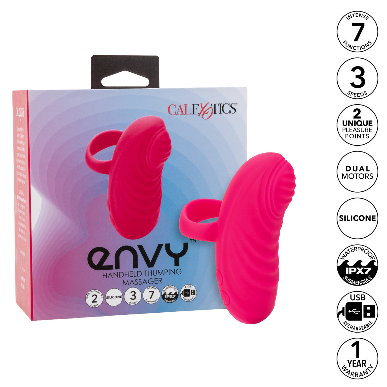 CalExotics Envy Handheld Thumping Rechargeable Silicone Massager