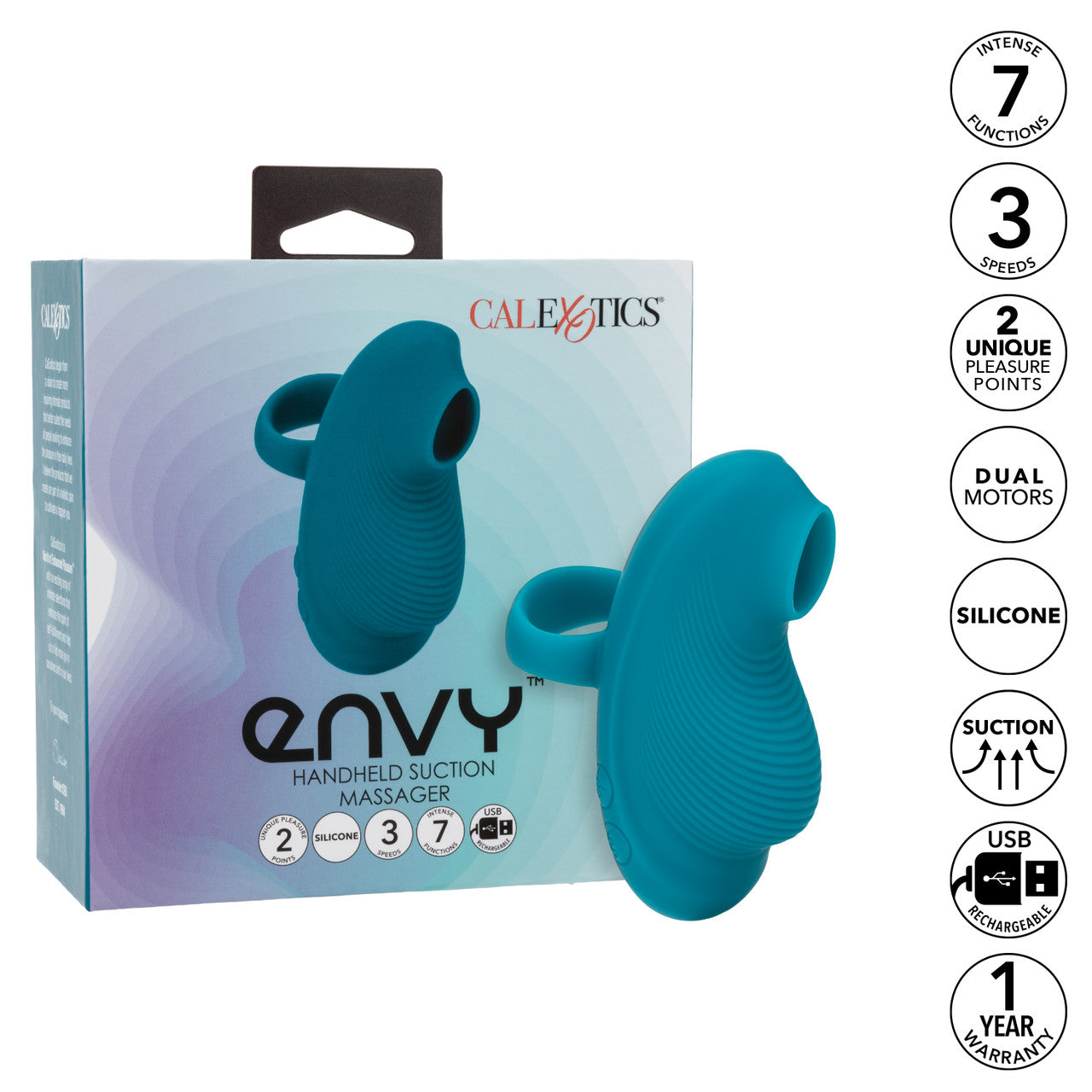 CalExotics Envy Handheld Suction Rechargeable Silicone Massager