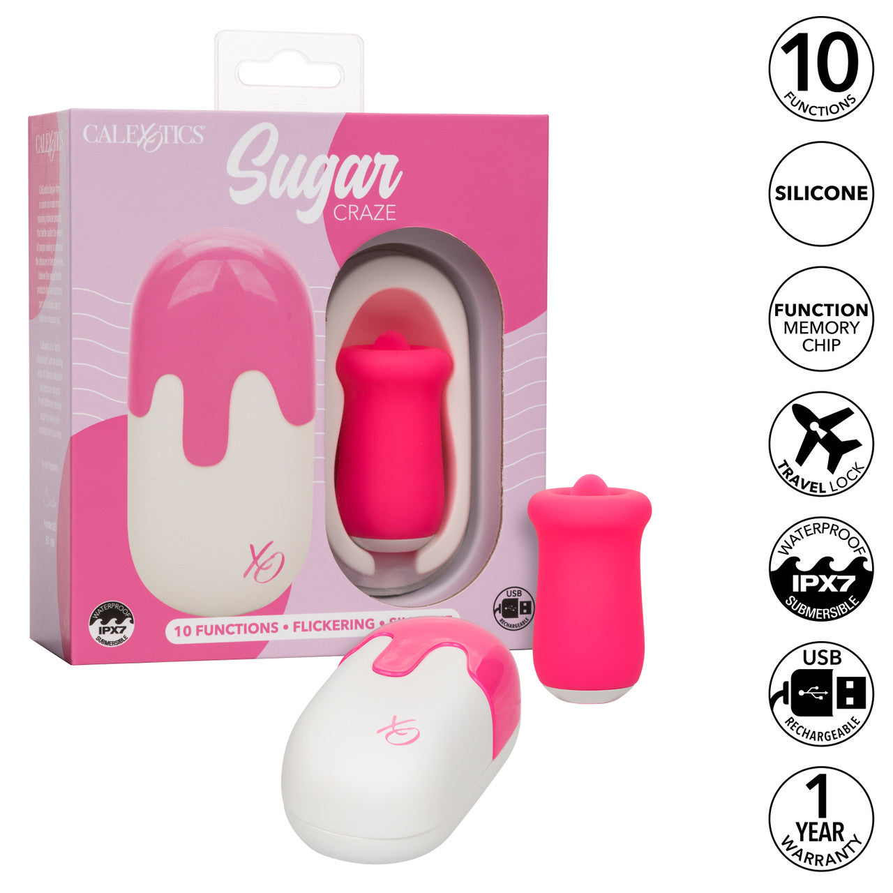 CalExotics Sugar Craze Rechargeable Silicone Clitoral Stimulator