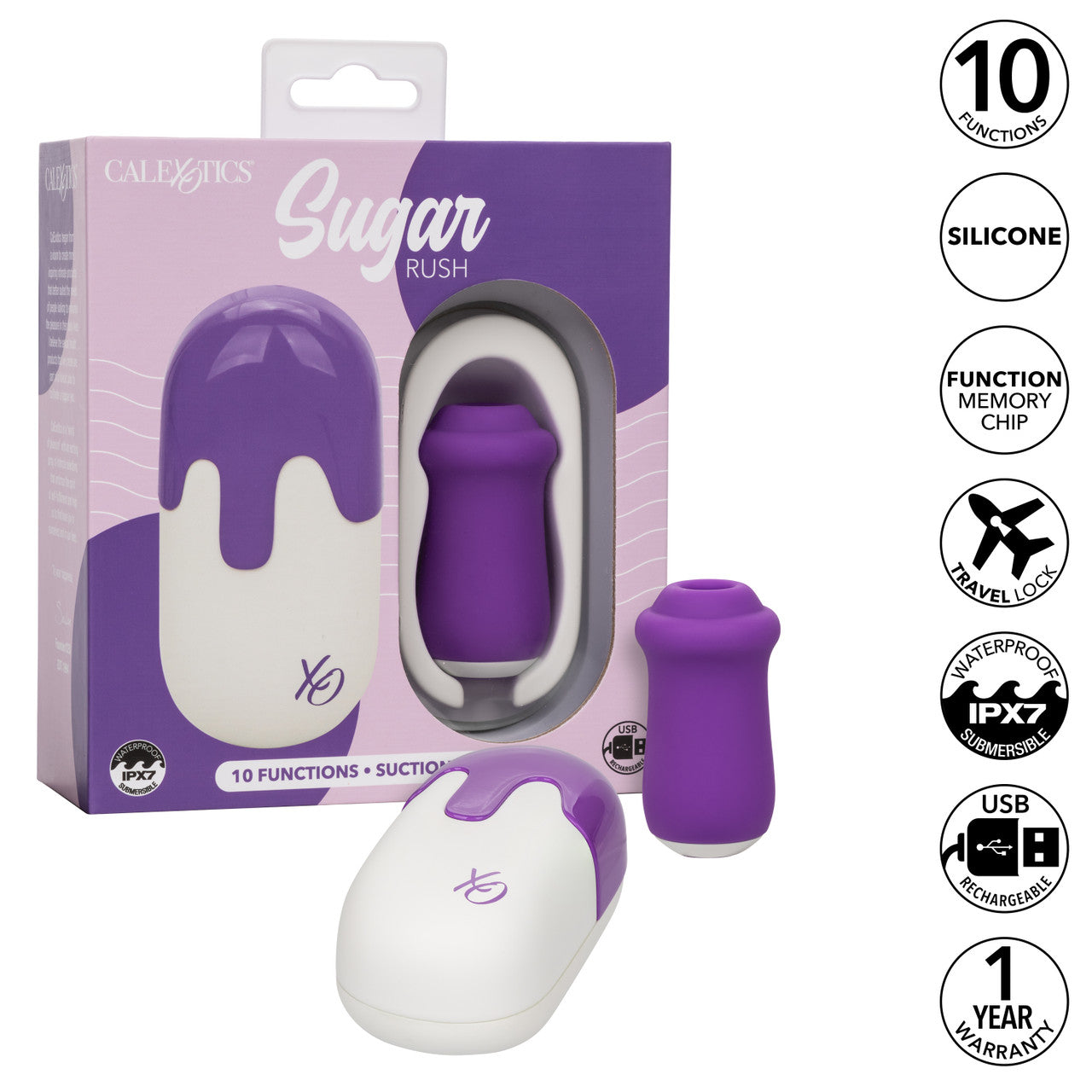 CalExotics Sugar Rush Rechargeable Silicone Clitoral Stimulator