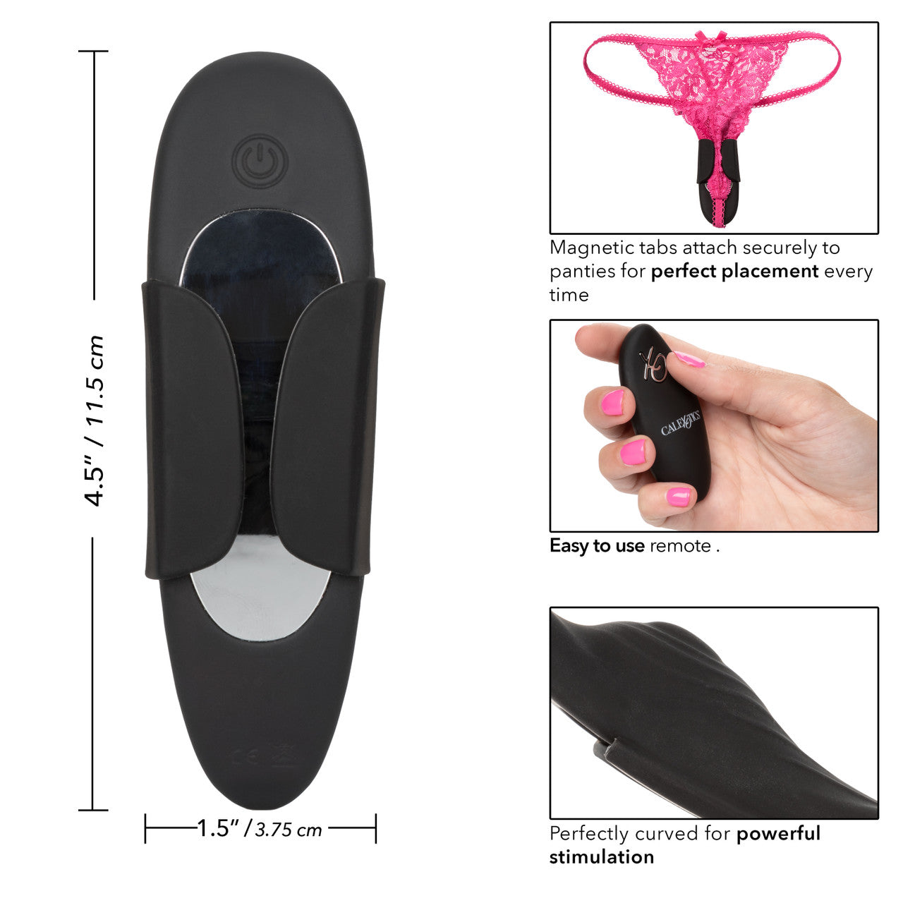 CalExotics Lock-N-Play Remote Panty Teaser Rechargeable Silicone Panty Vibe with Remote Control