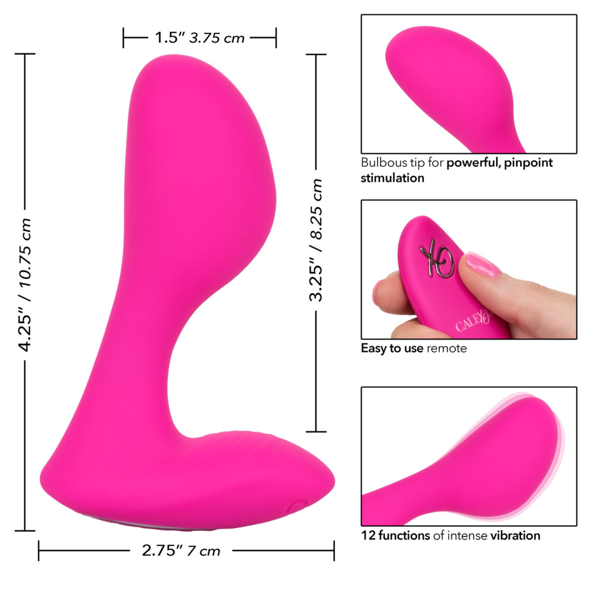 CalExotics Silicone Rechargeable G-Spot Arouser Vibrator with Remote Control